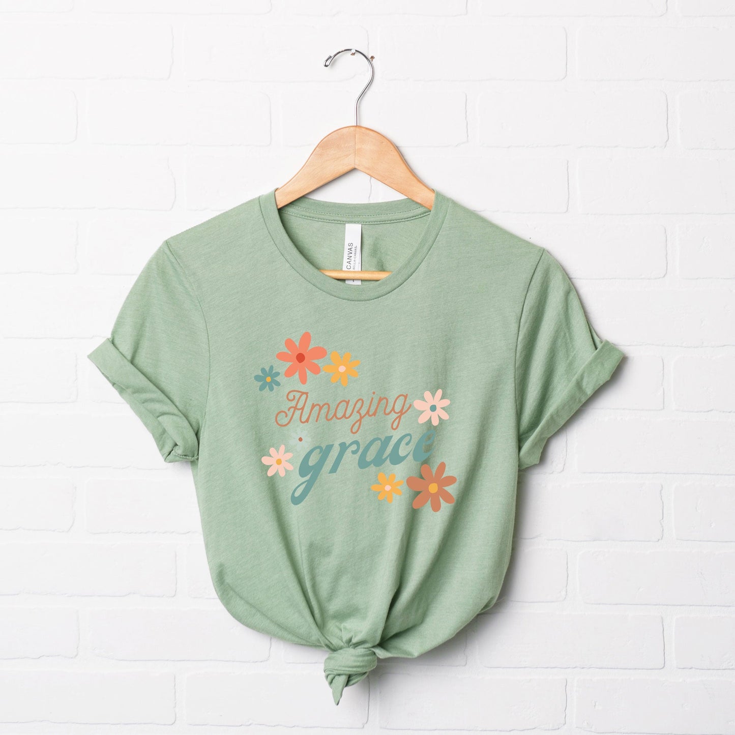 Amazing Grace Flowers | Short Sleeve Crew Neck