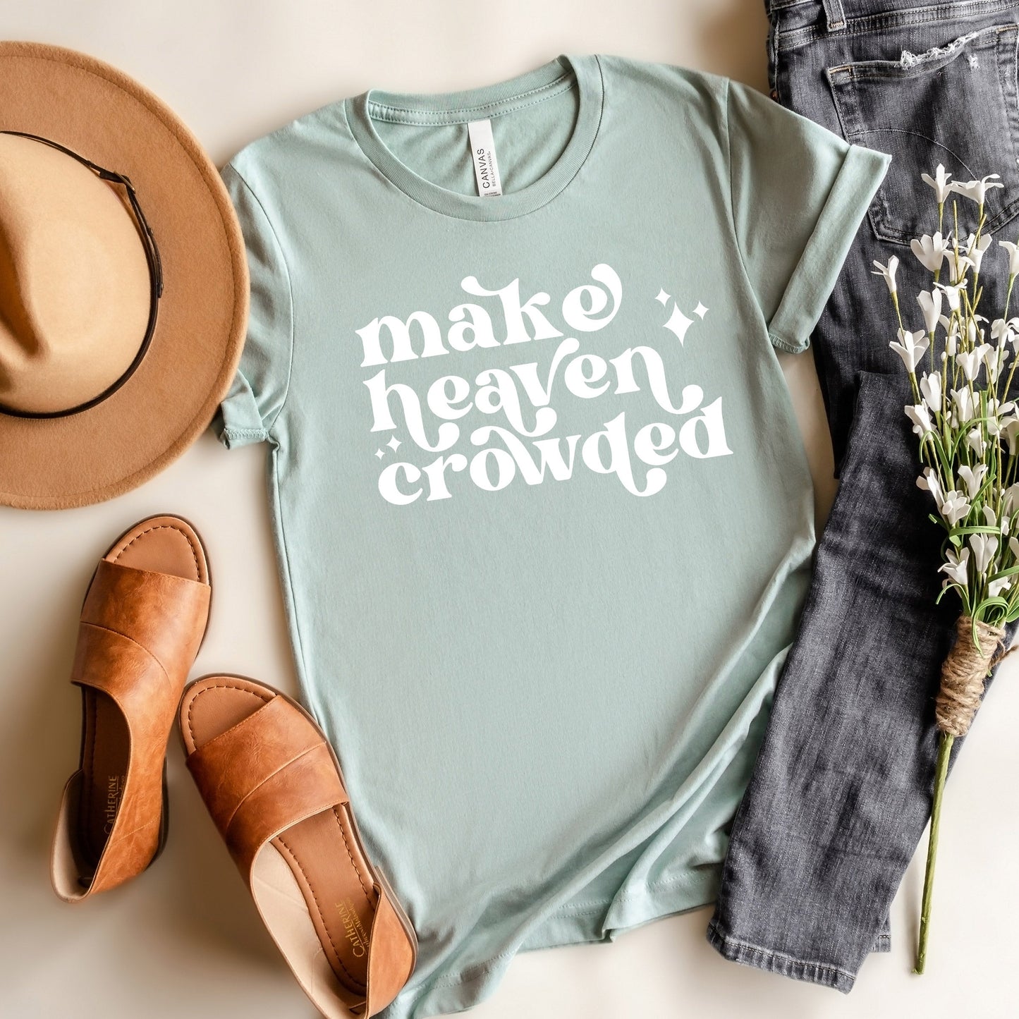 Make Heaven Crowded Stars | Short Sleeve Crew Neck