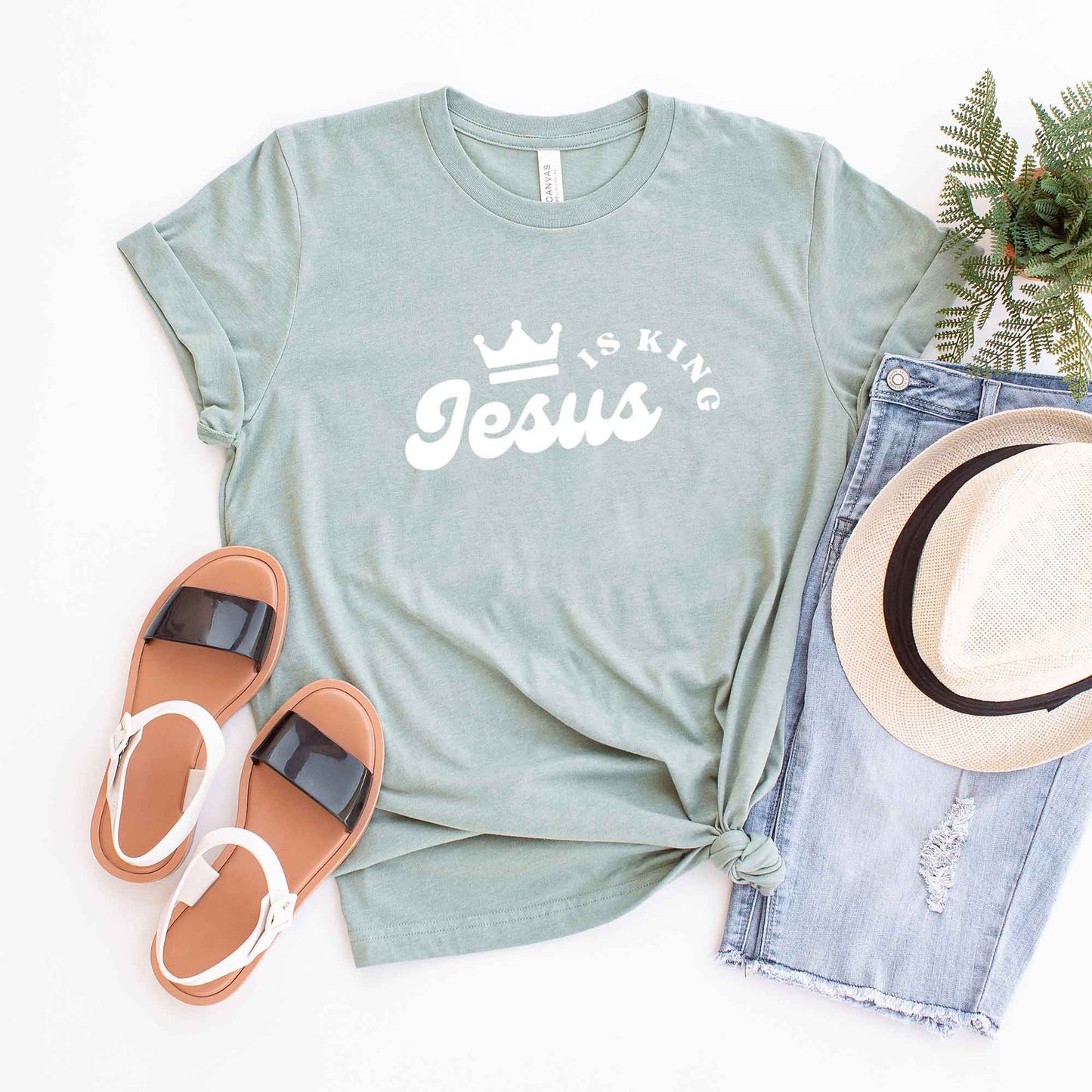 Jesus Is The King Crown | Short Sleeve Crew Neck