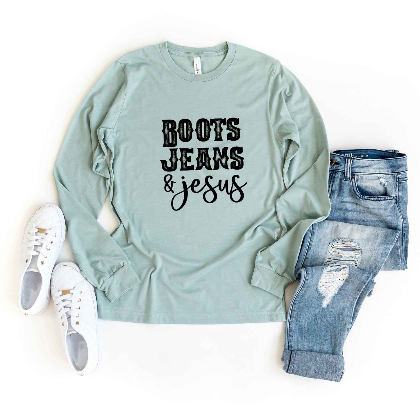 Boot Jeans And Jesus | Long Sleeve Crew Neck