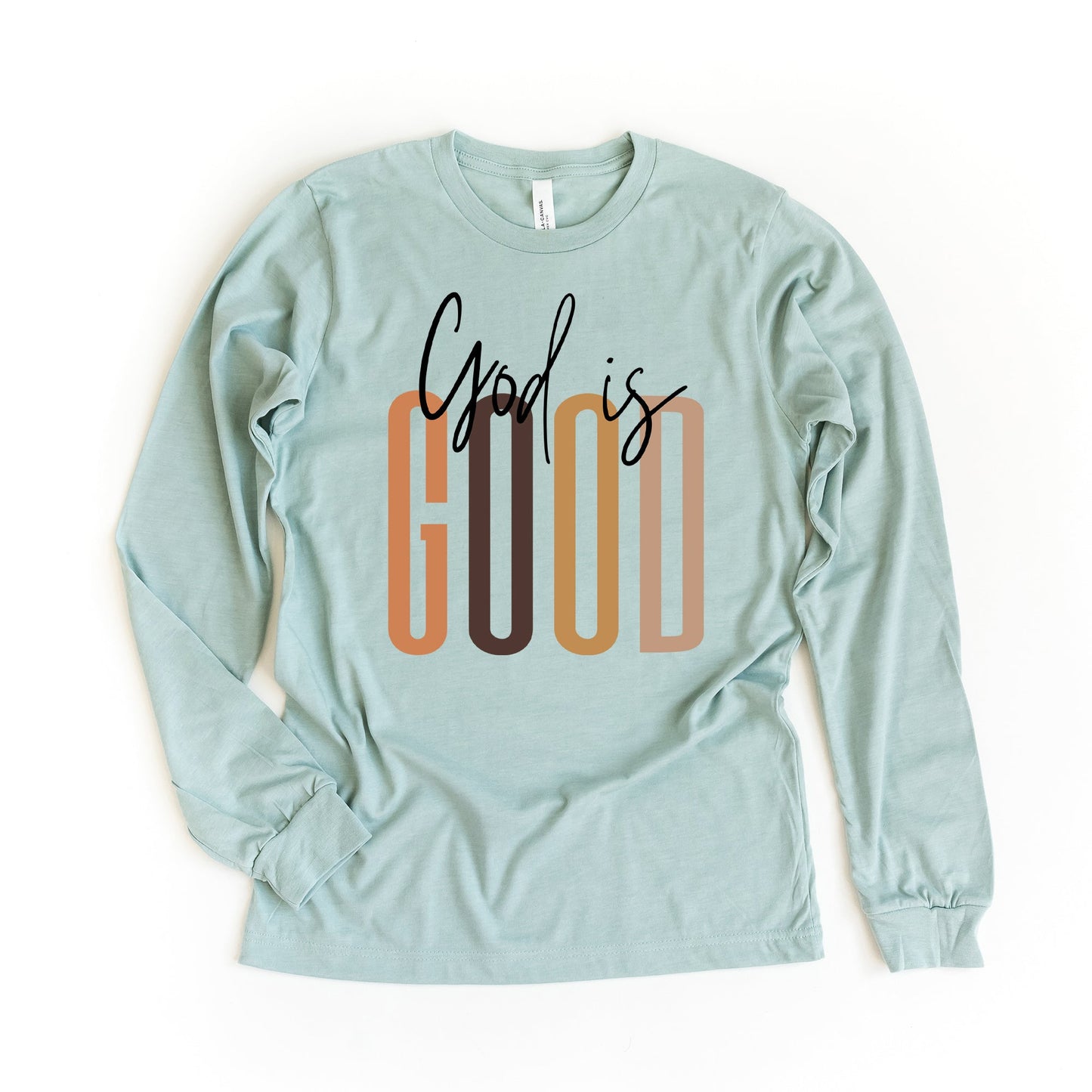 God Is Good Cursive | Long Sleeve Crew Neck