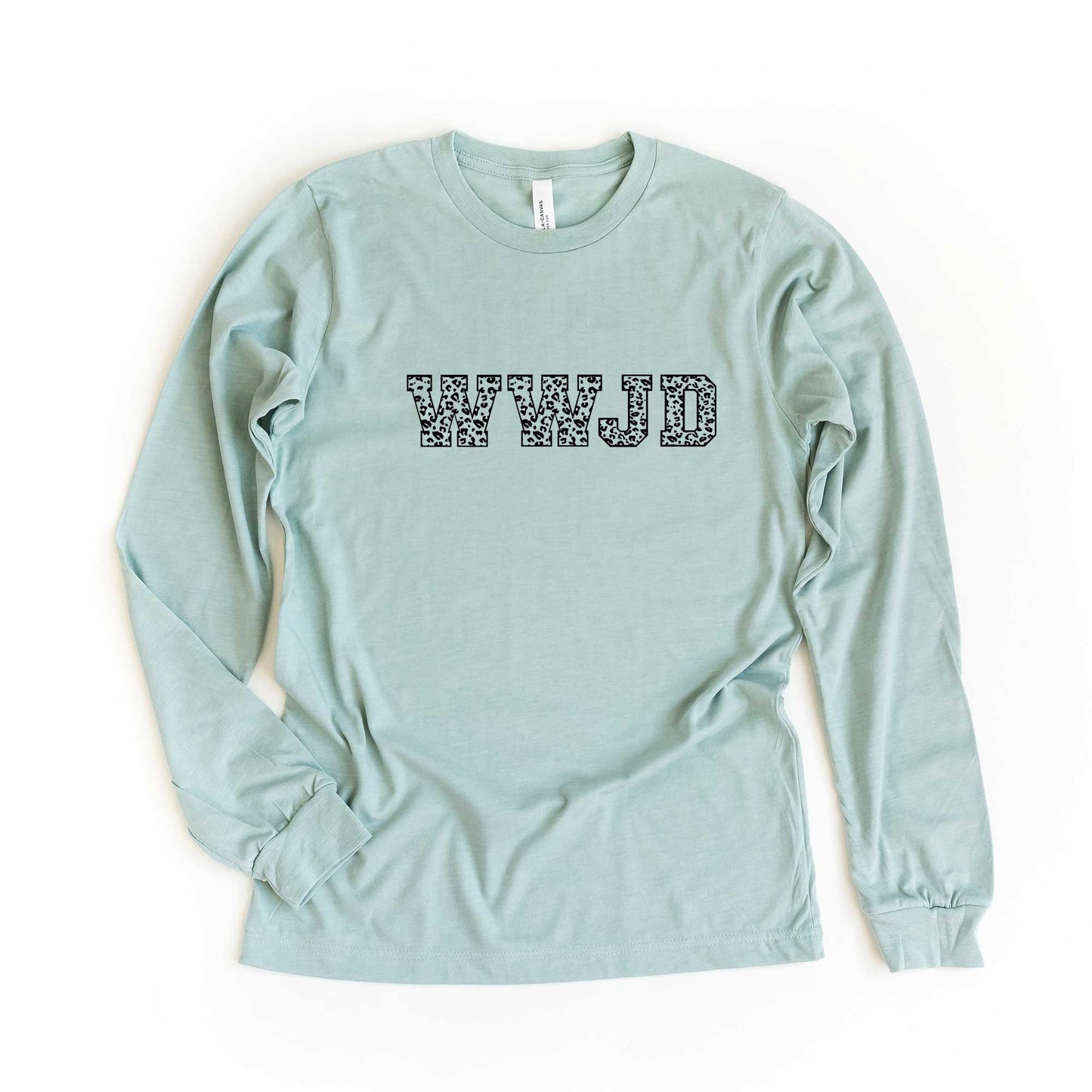 WWJD Leopard | Long Sleeve Crew Neck