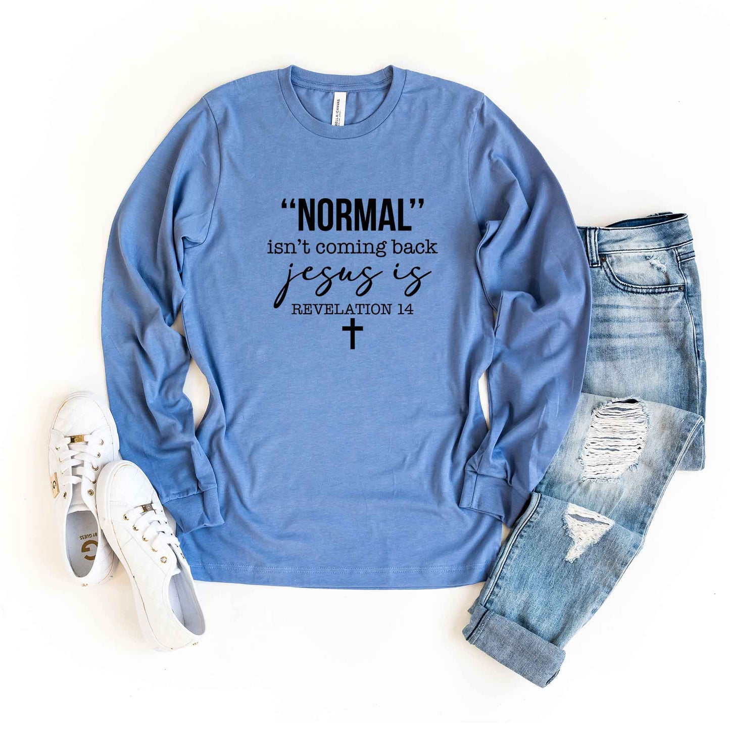 Normal Isn't Coming Back Jesus Is | Long Sleeve Crew Neck