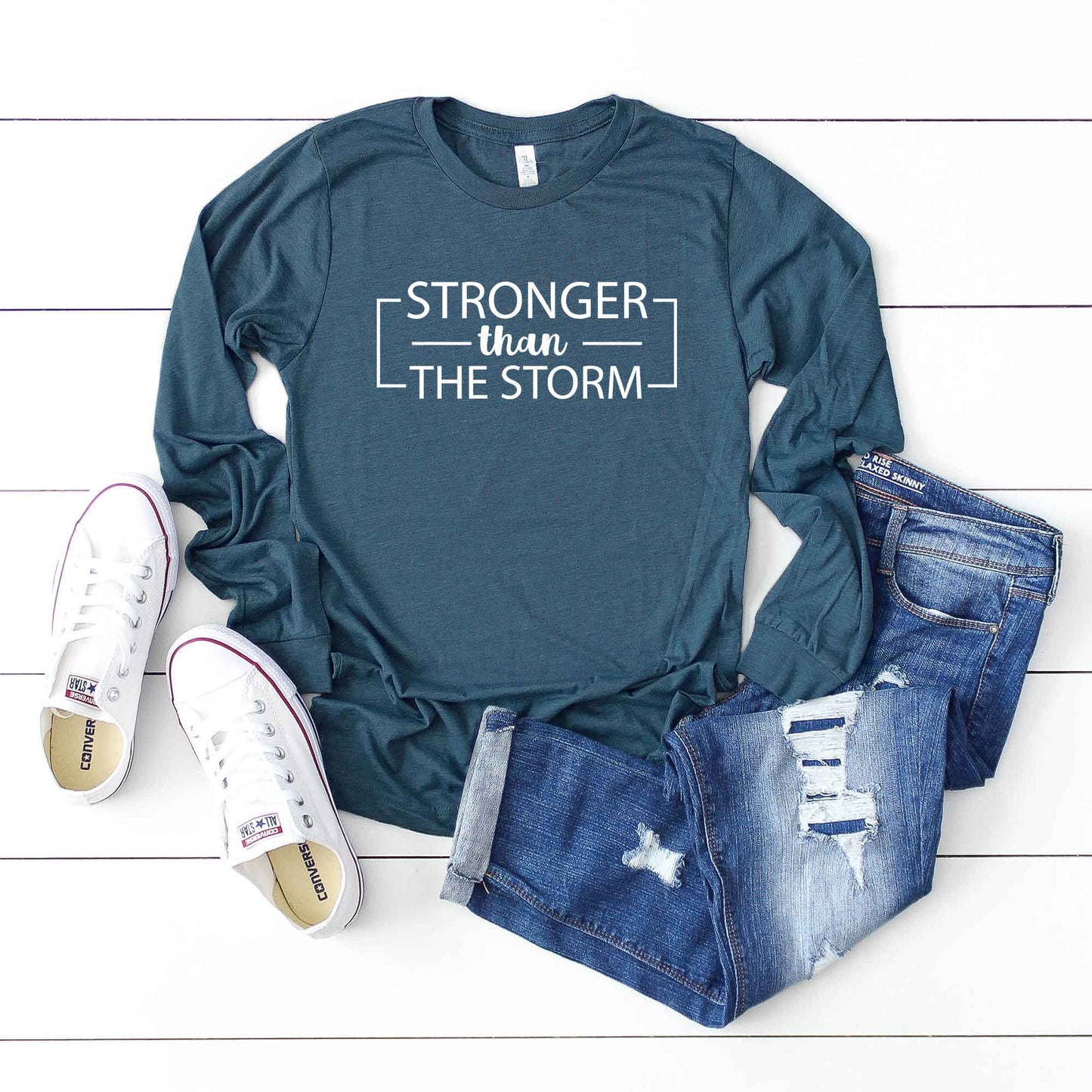 Stronger Than The Storm | Long Sleeve Crew Neck