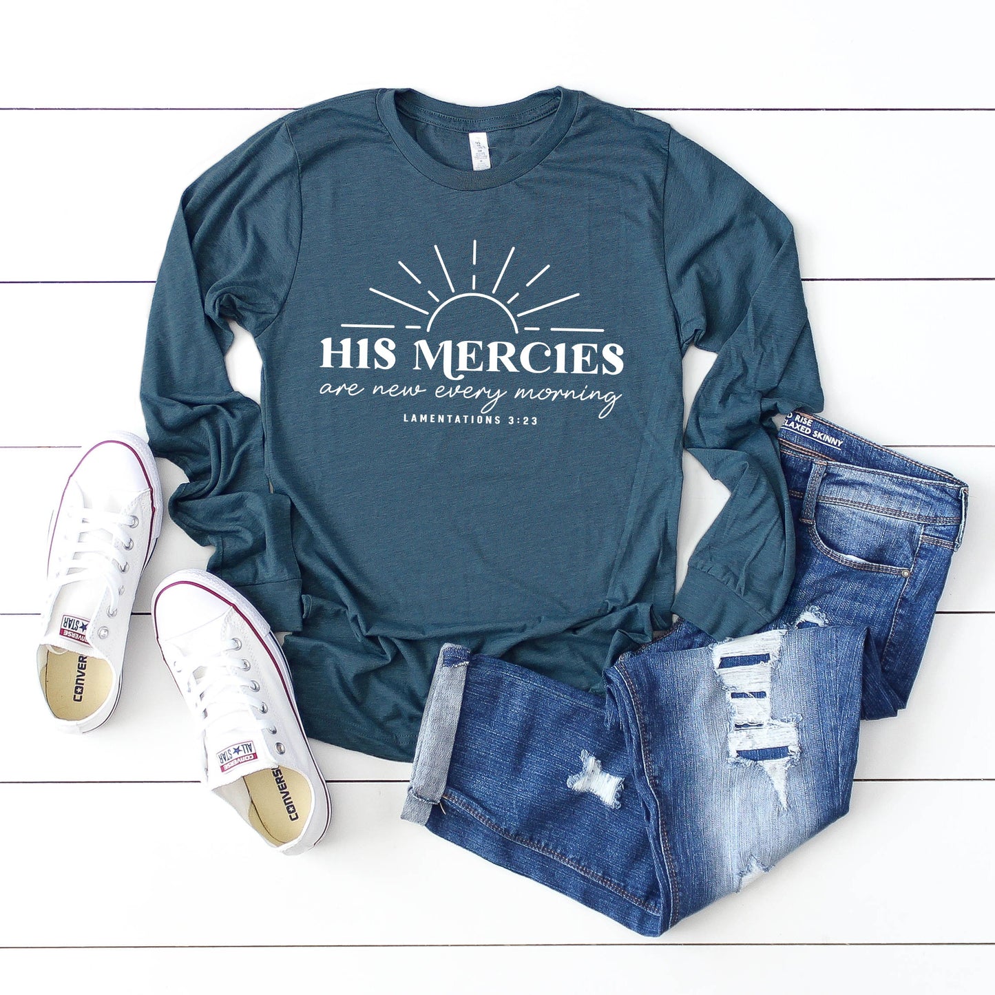 His Mercies | Long Sleeve Crew Neck