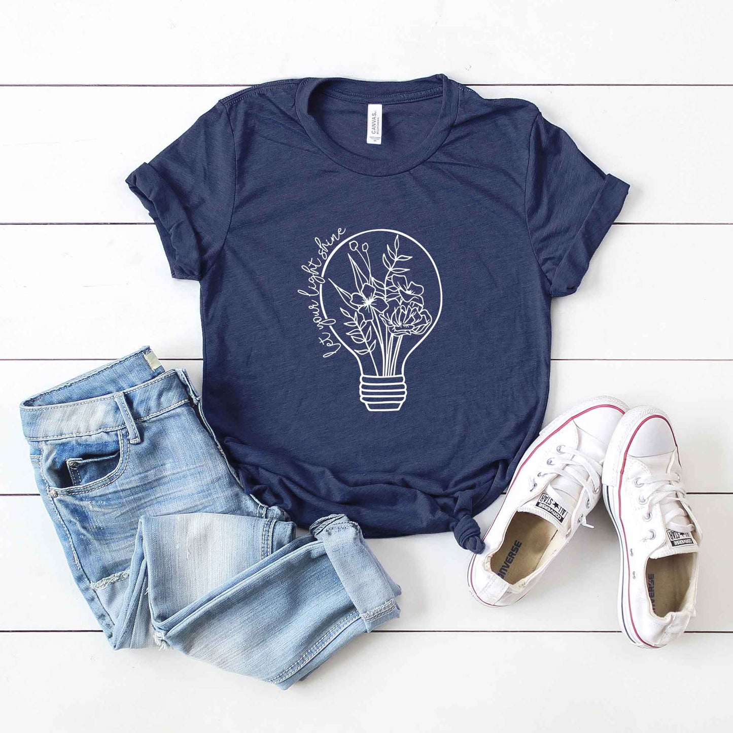 Let Your Light Shine Light Bulb | Short Sleeve Crew Neck