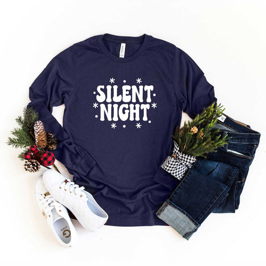 Silent Night Stars | Long Sleeve Crew Neck