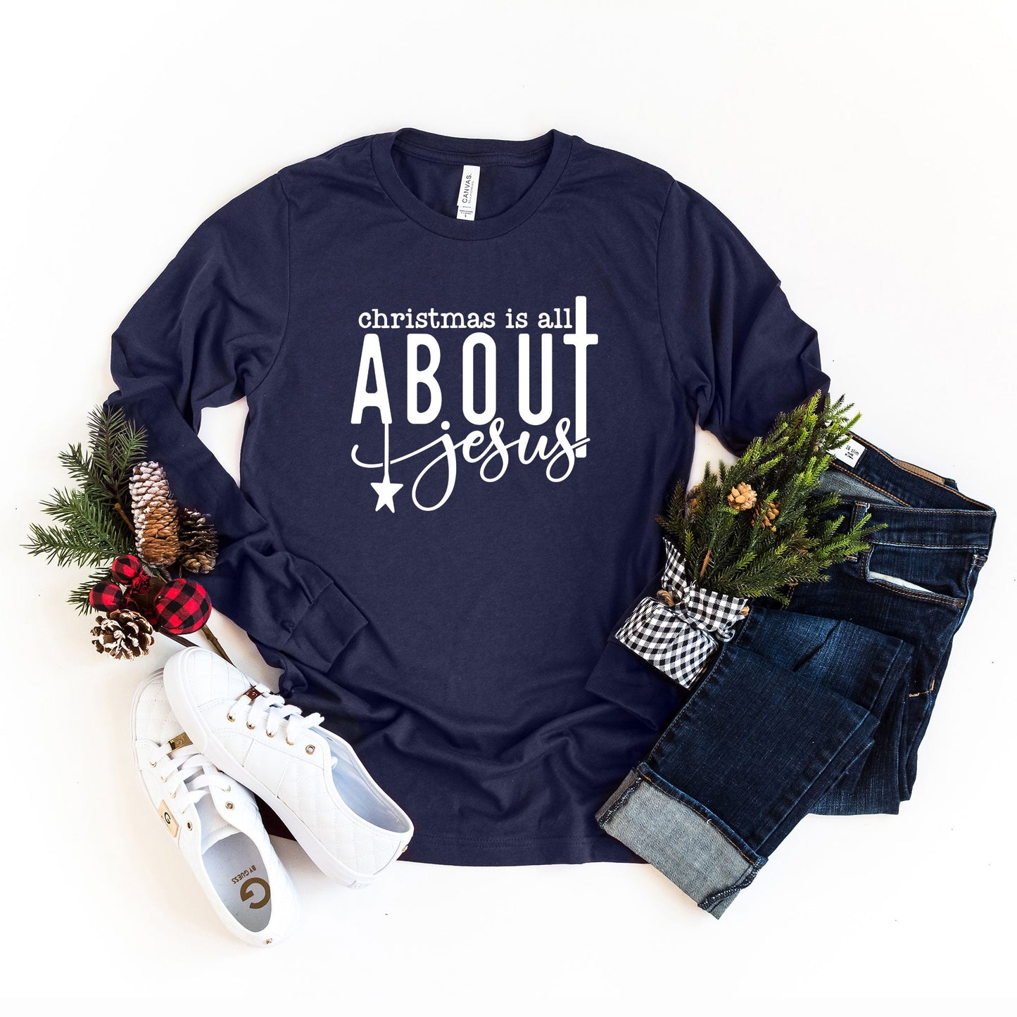 Christmas Is All About Jesus | Long Sleeve Crew Neck