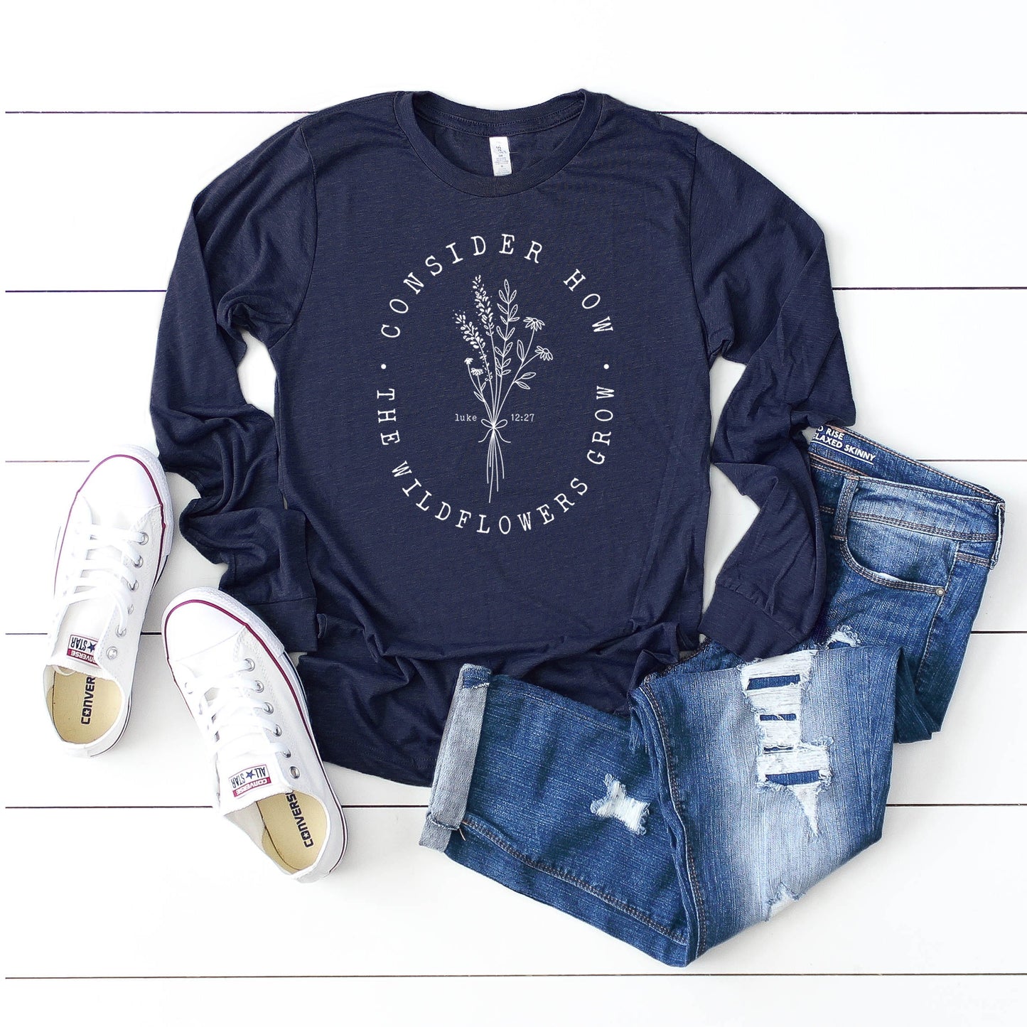 Consider How The Wildflowers Grow | Long Sleeve Crew Neck