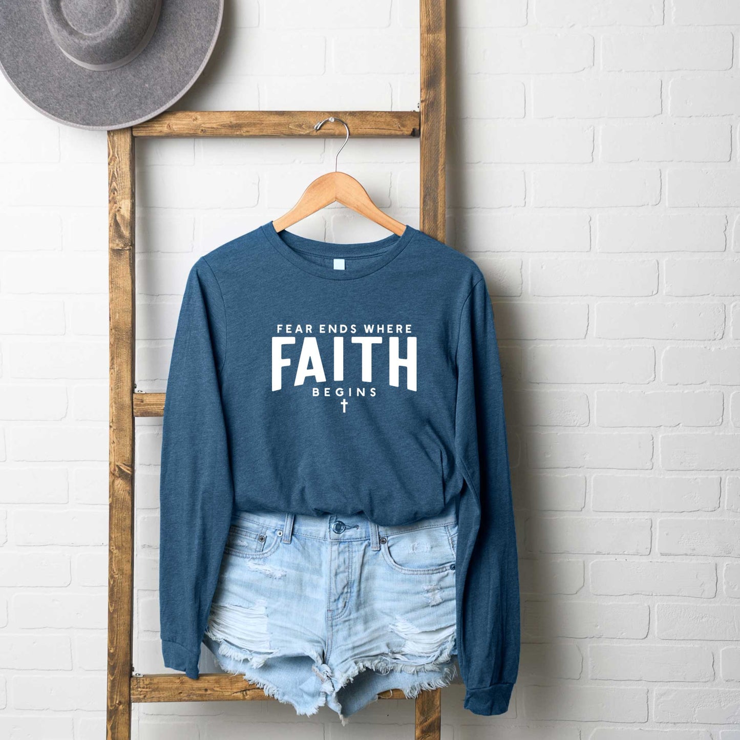 Fear Ends Faith Begins | Long Sleeve Crew Neck