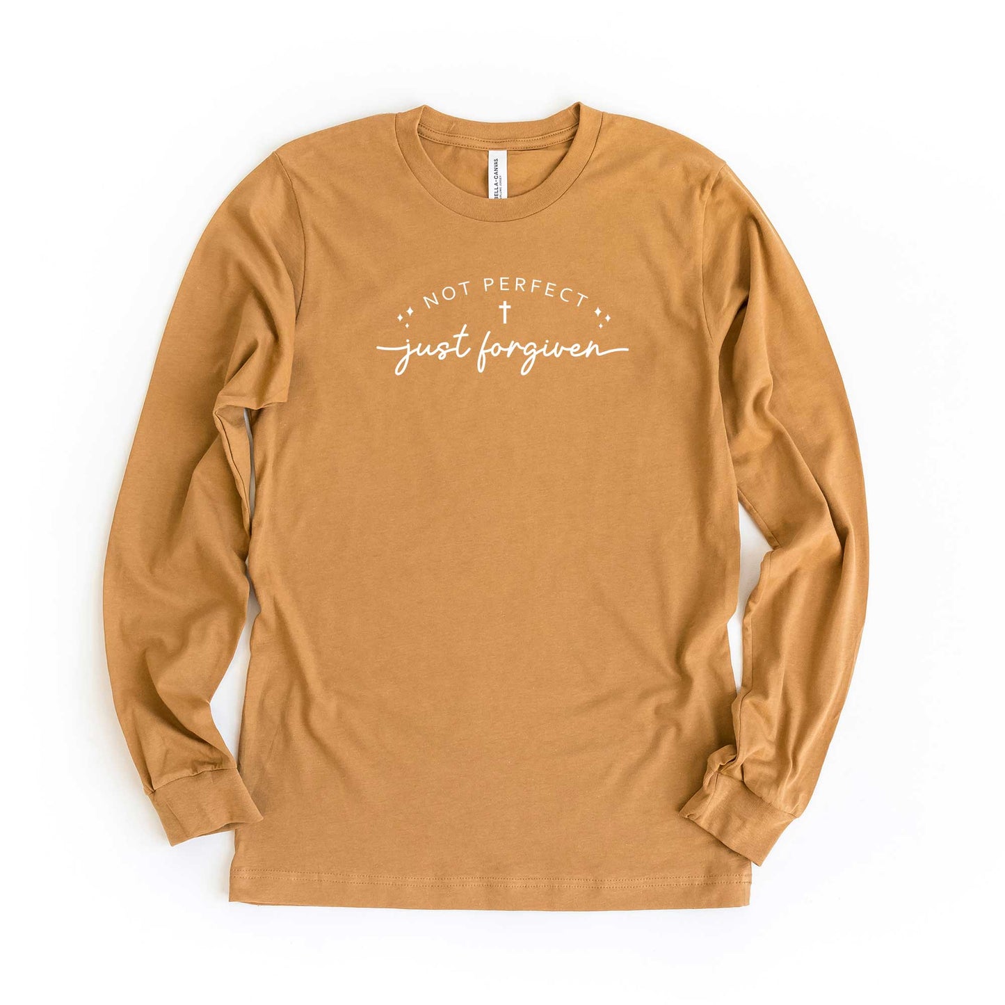 Not Perfect Just Forgiven Cross | Long Sleeve Crew Neck