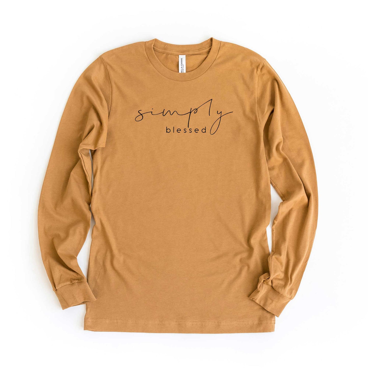 Simply Blessed Cursive | Long Sleeve Crew Neck