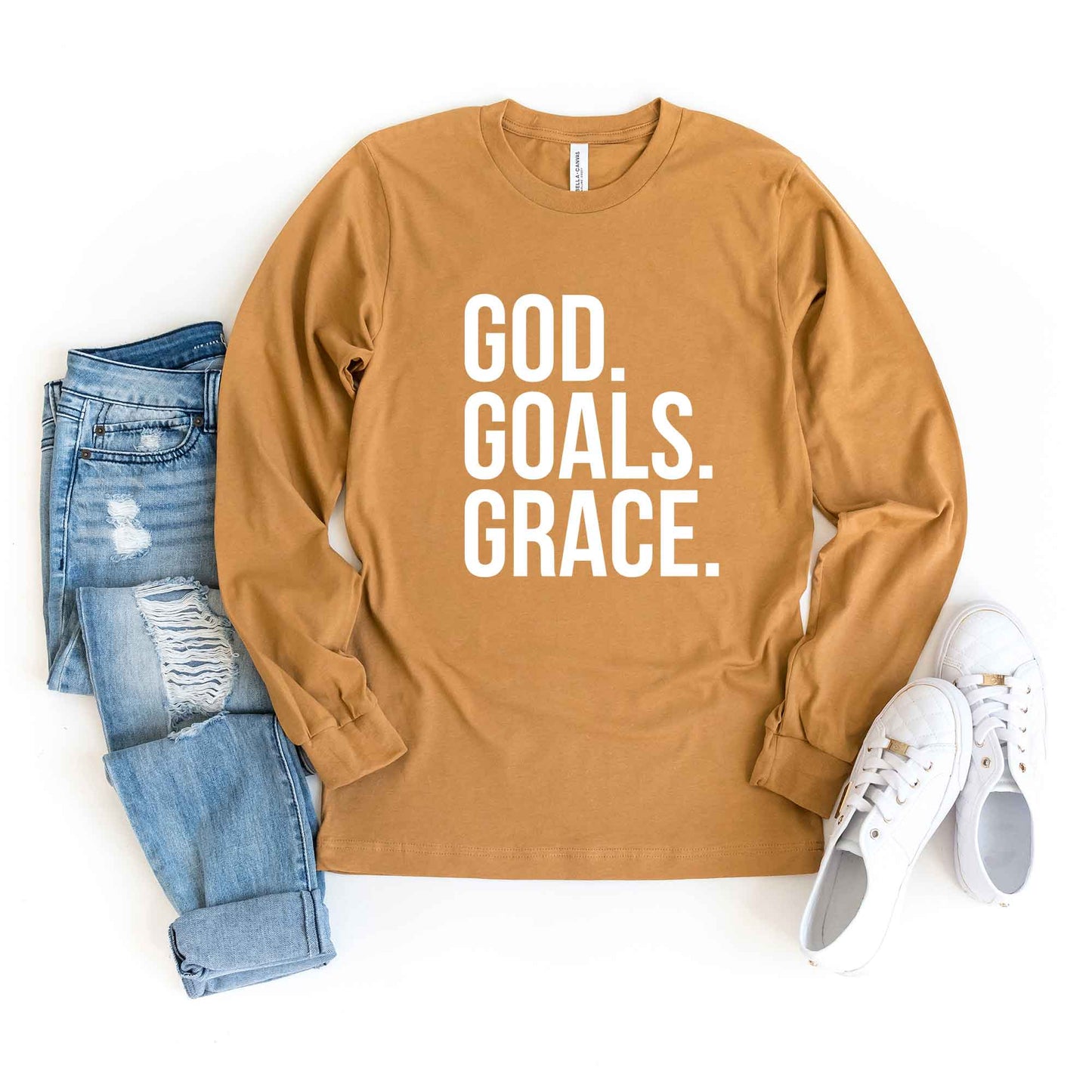 God Goals Grace | Long Sleeve Crew Neck