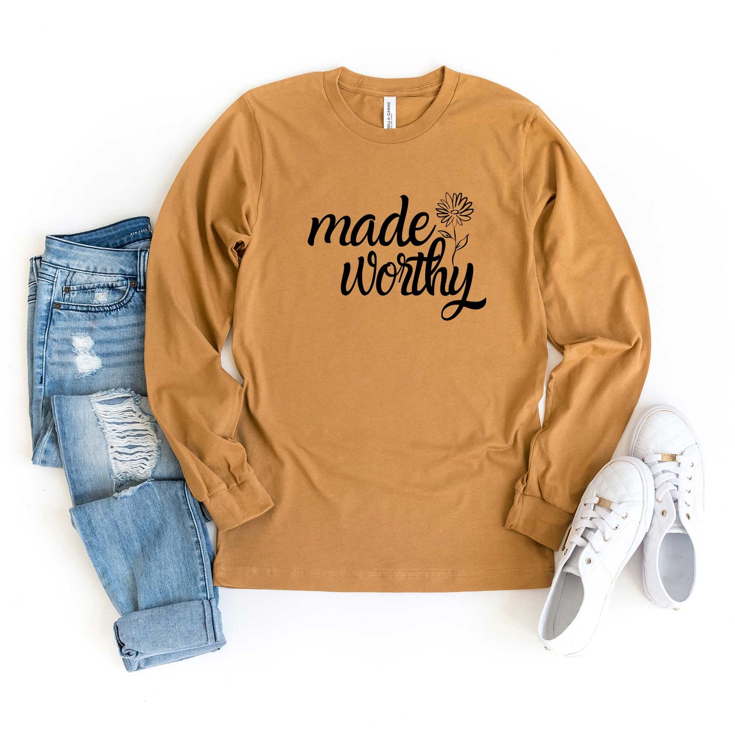 Made Worthy Flower | Long Sleeve Crew Neck