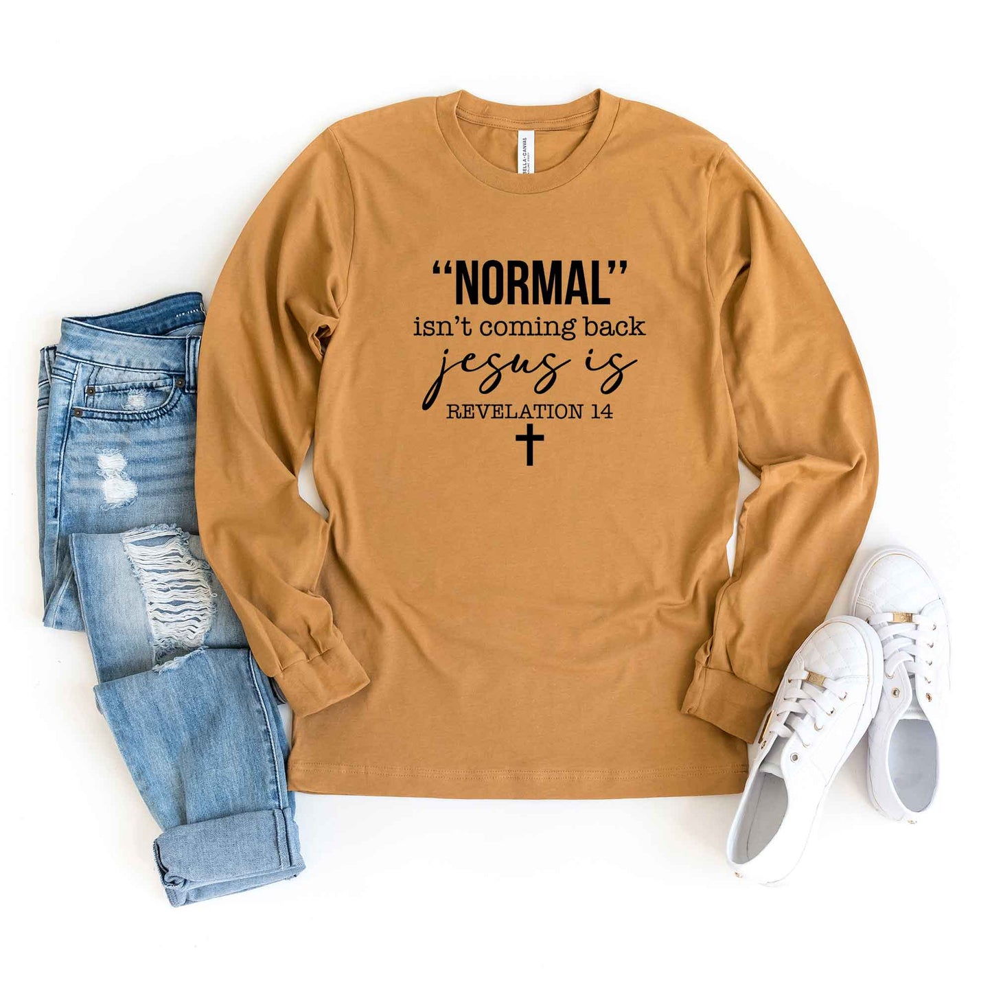 Normal Isn't Coming Back Jesus Is | Long Sleeve Crew Neck