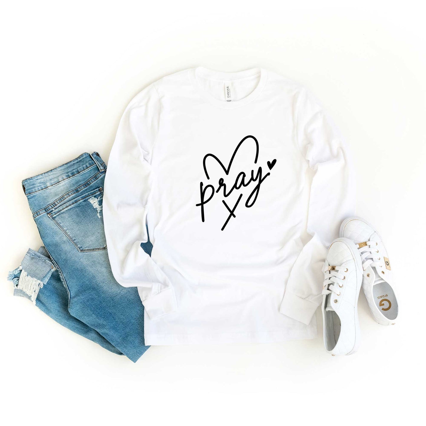 Pray Heart | Long Sleeve Crew Neck