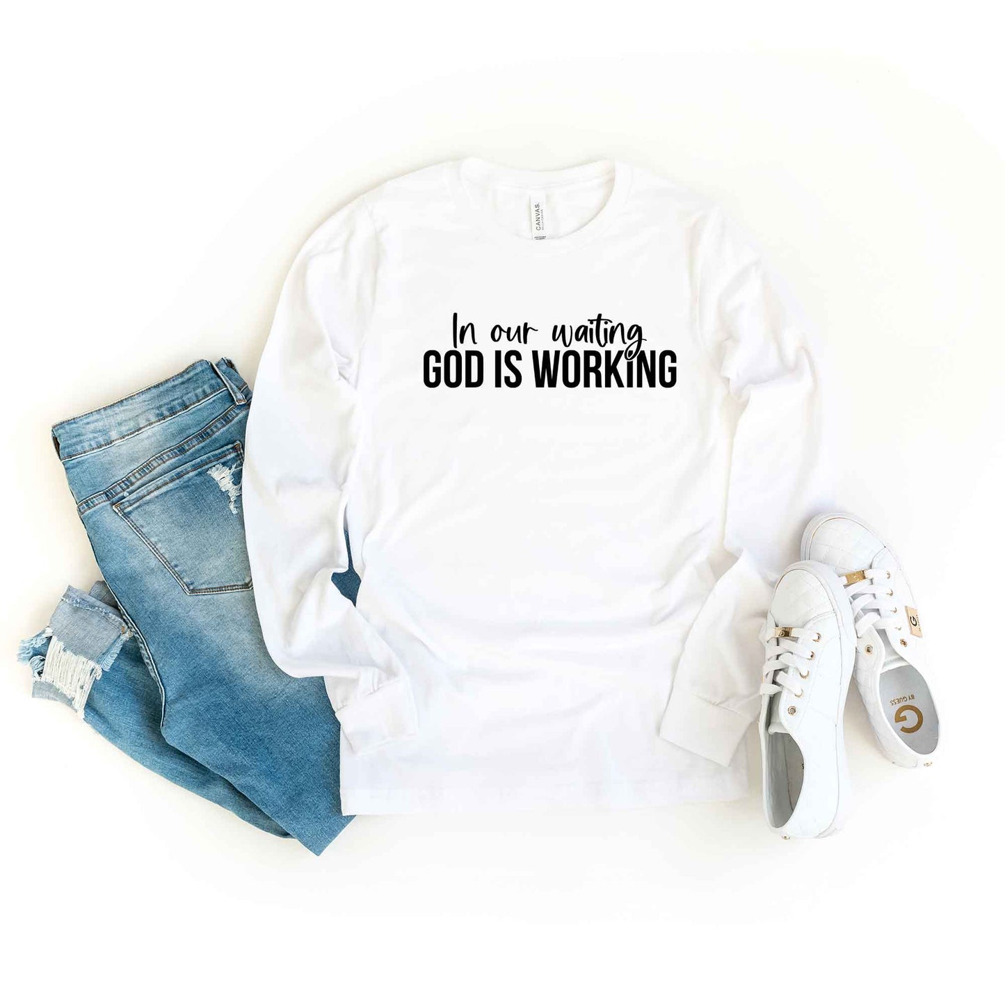 God Is Working | Long Sleeve Crew Neck