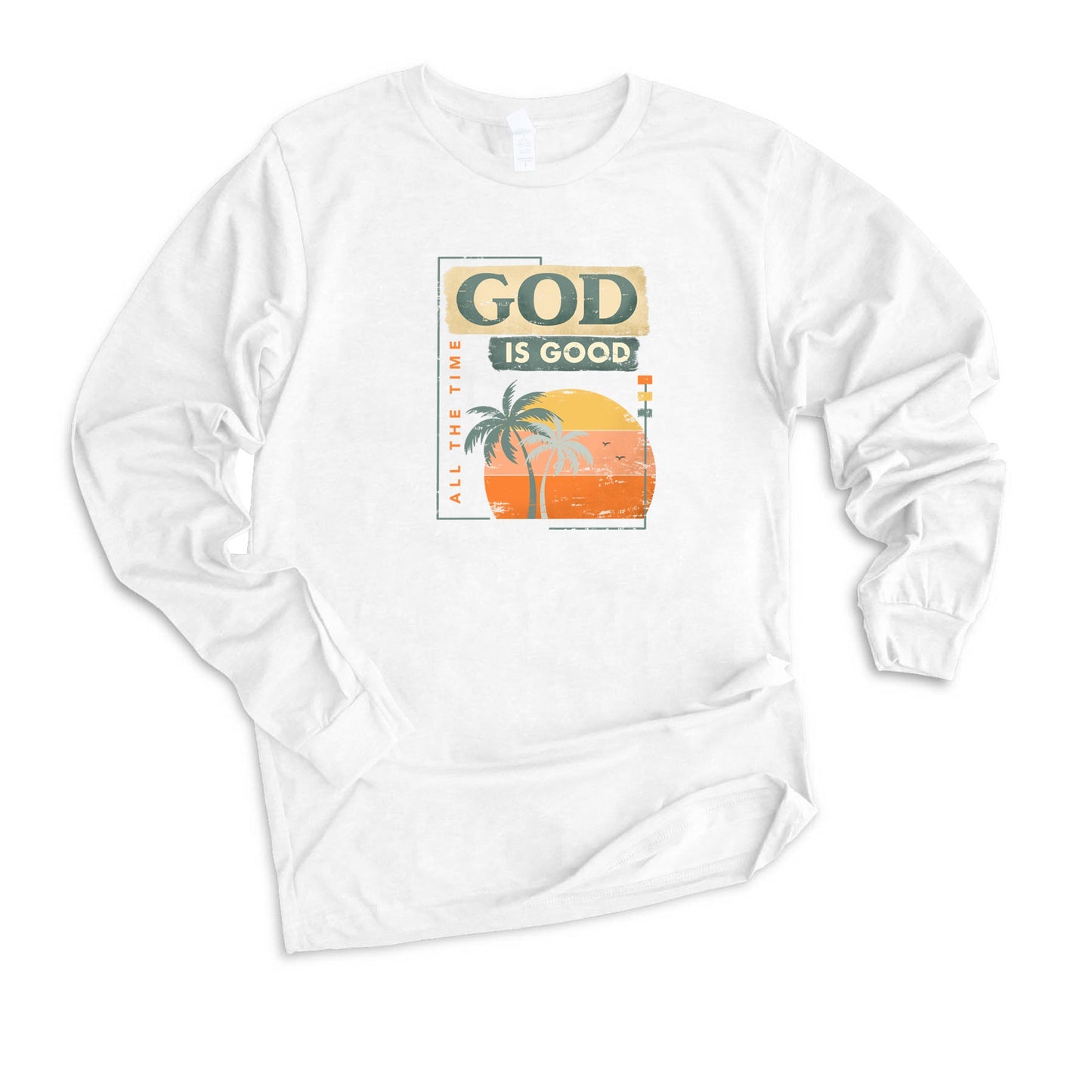 God Is Good Sunset | Long Sleeve Crew Neck