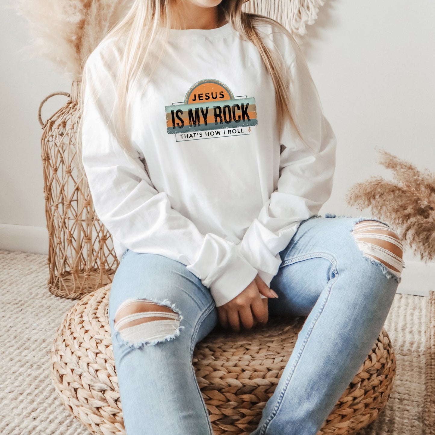 Jesus Is My Rock | Long Sleeve Crew Neck