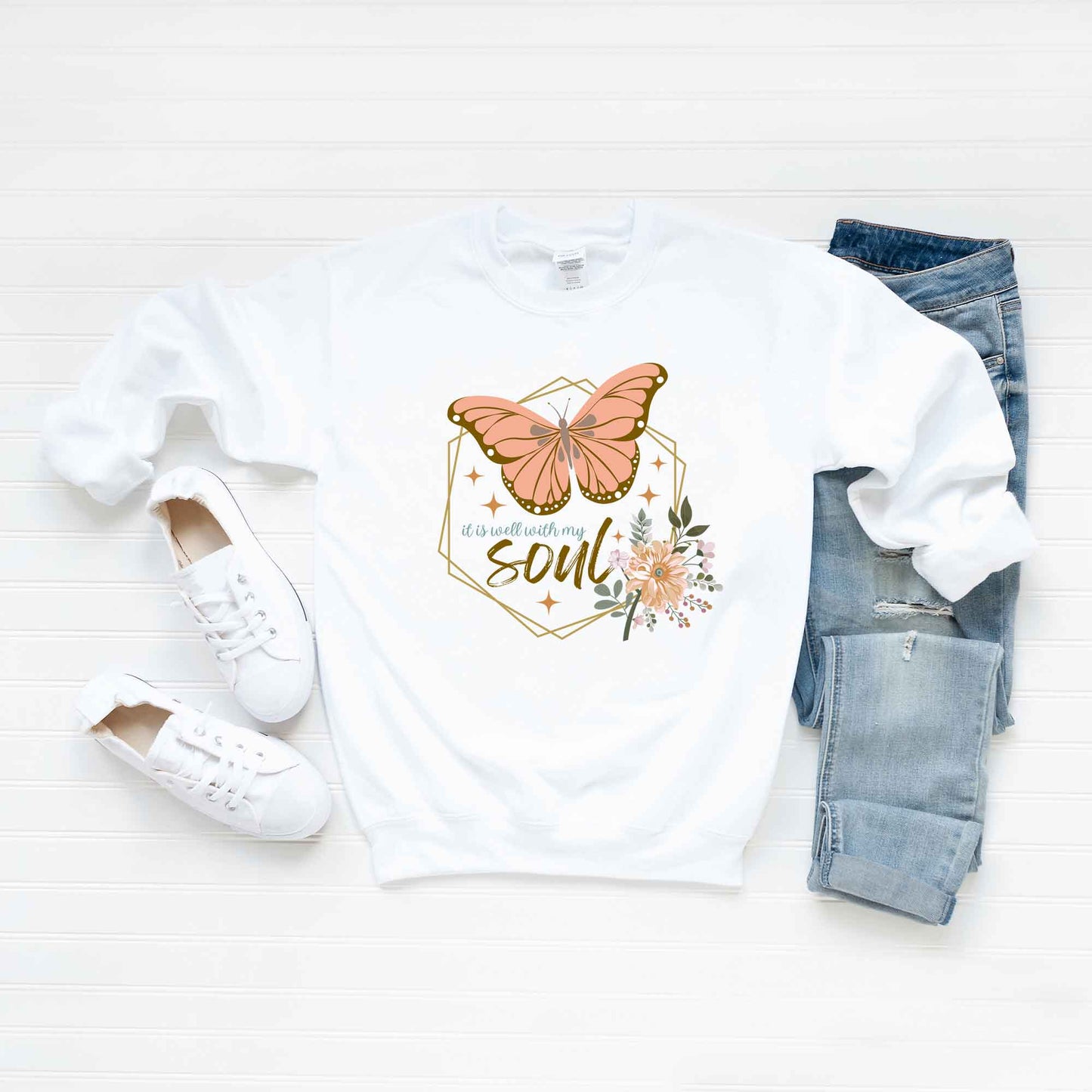 It Is Well Butterfly | Sweatshirt