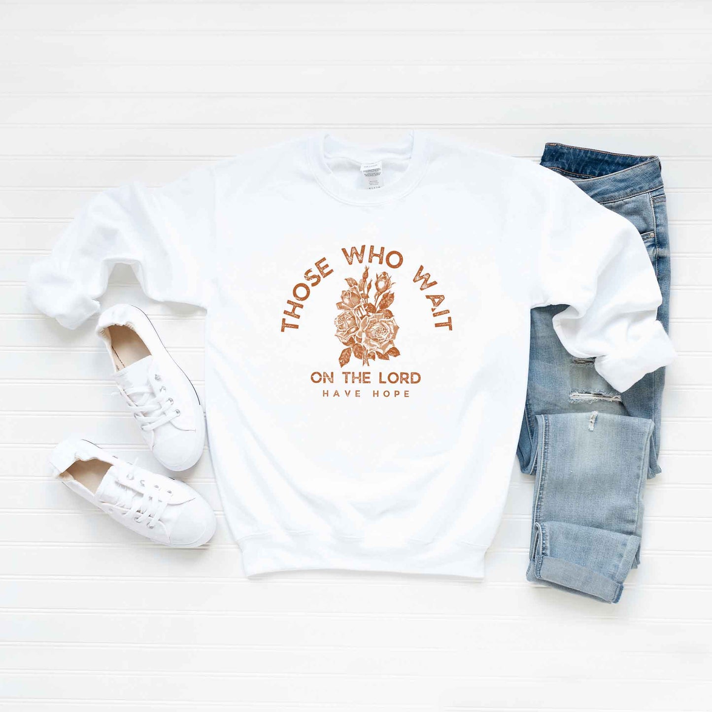 Those Who Wait On The Lord Floral | Sweatshirt