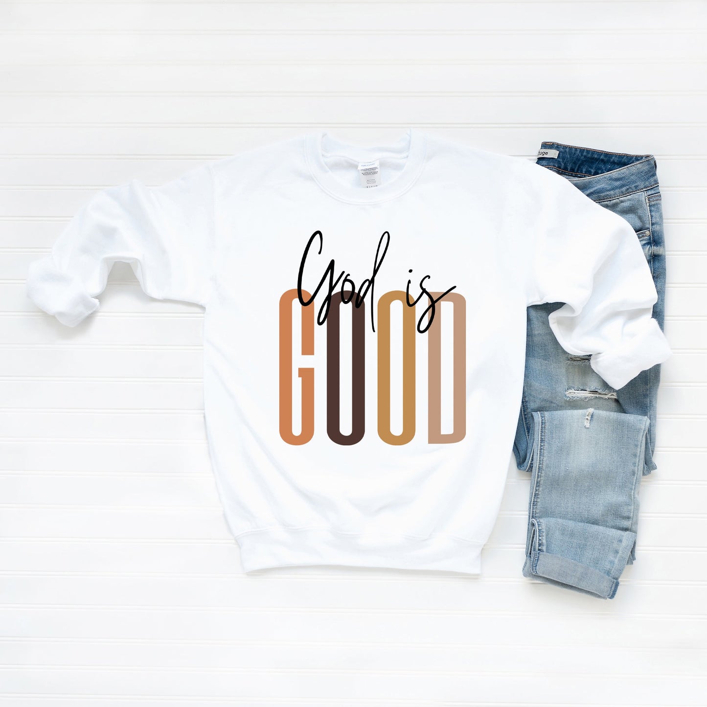 God Is Good Cursive | Sweatshirt