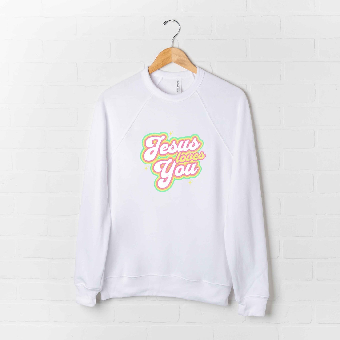 Jesus Loves You Stars | Bella Canvas Premium Sweatshirt