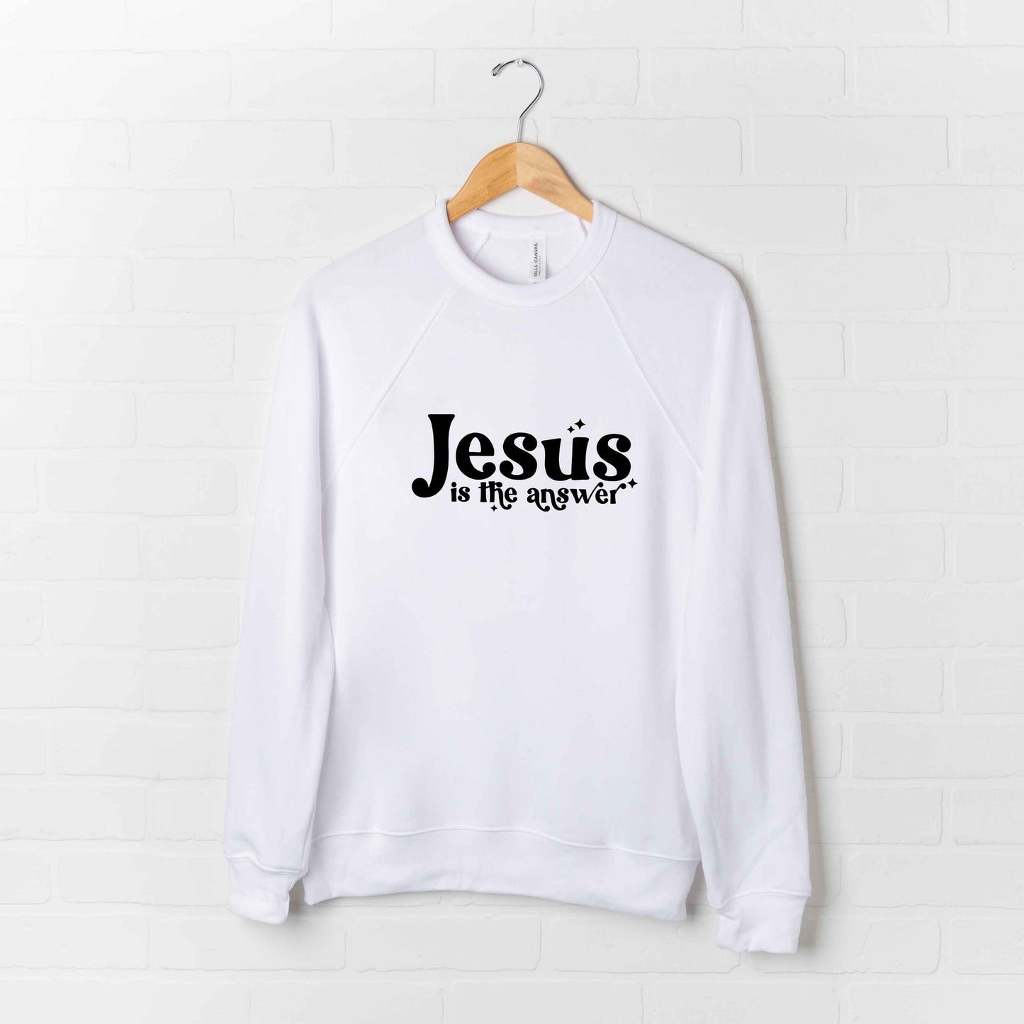 Jesus Is The Answer | Bella Canvas Premium Sweatshirt