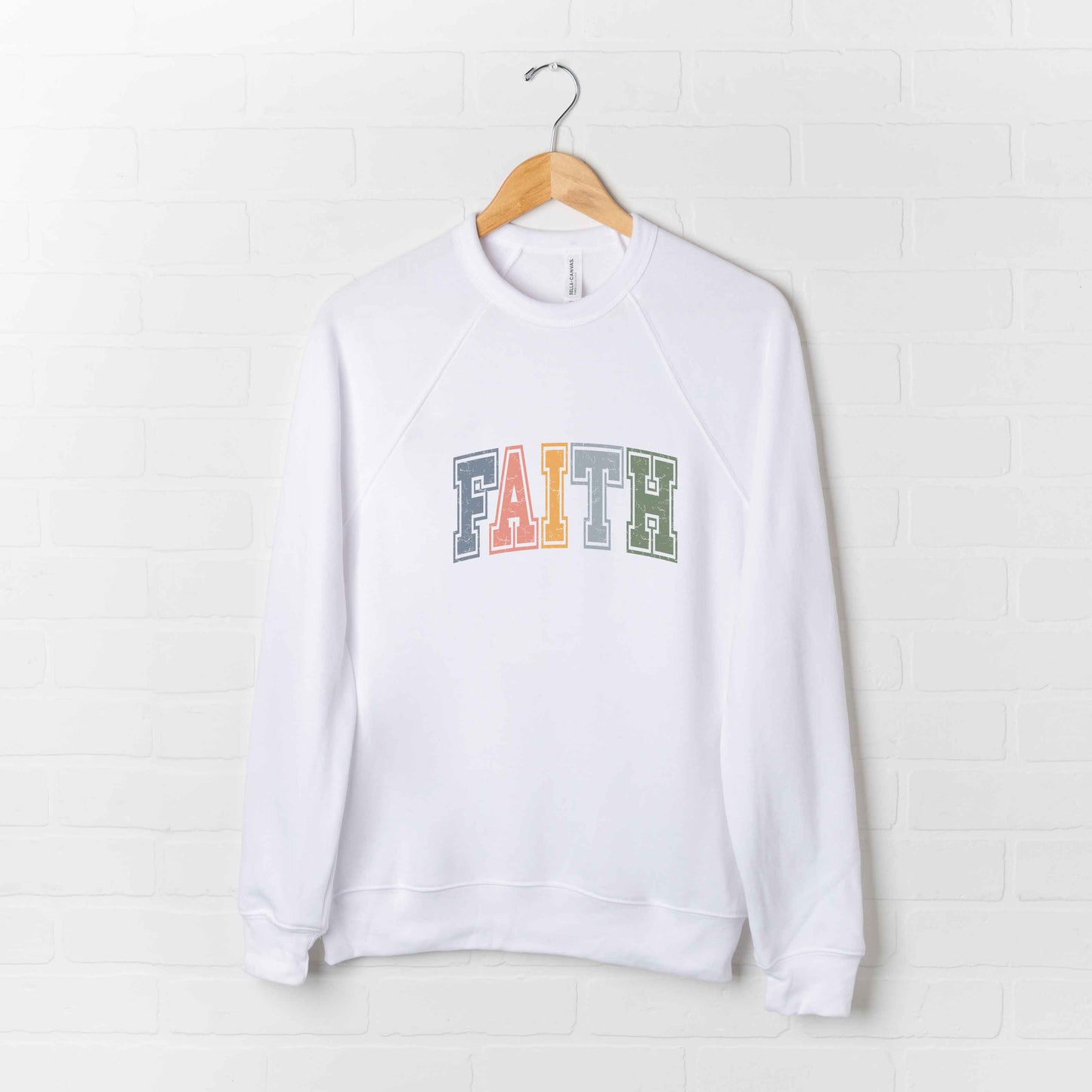 Faith Varsity | Bella Canvas Premium Sweatshirt