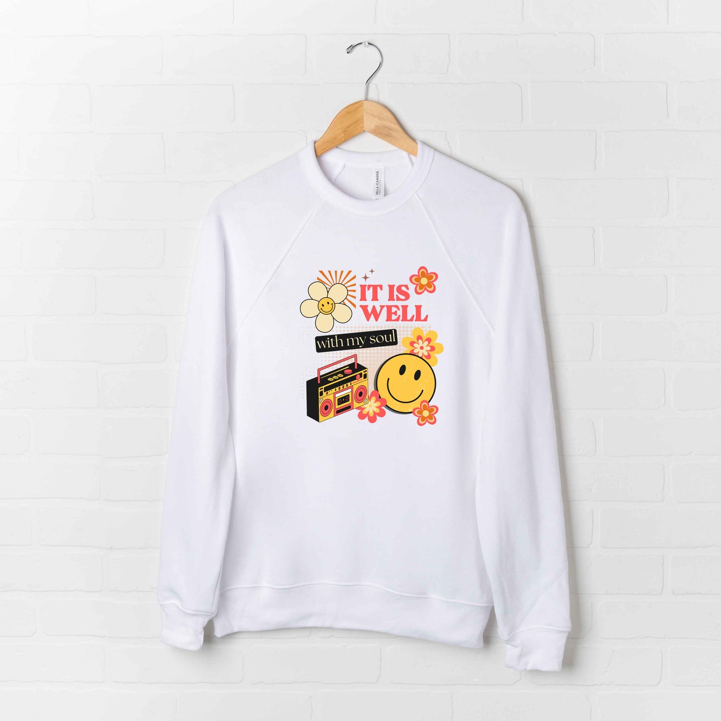 It Is Well Flowers | Bella Canvas Premium Sweatshirt