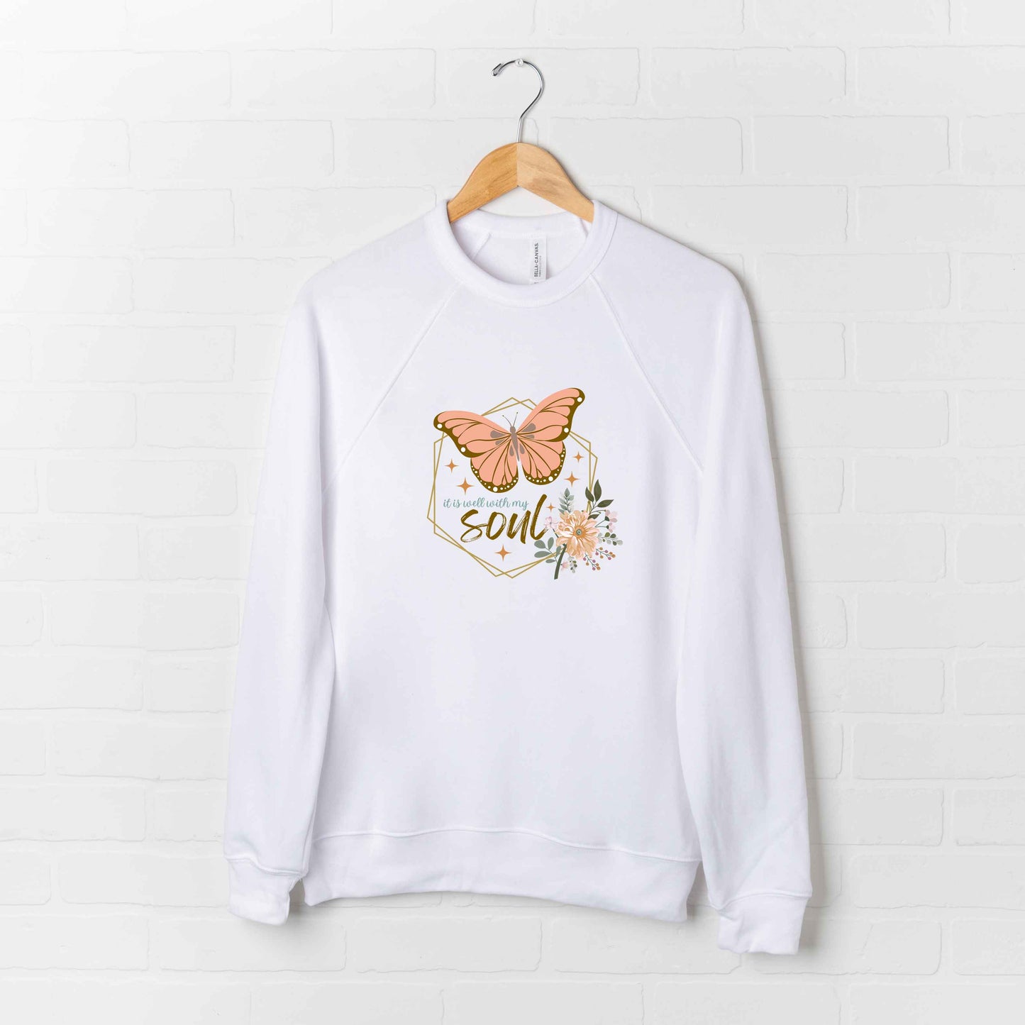 It Is Well Butterfly | Bella Canvas Premium Sweatshirt