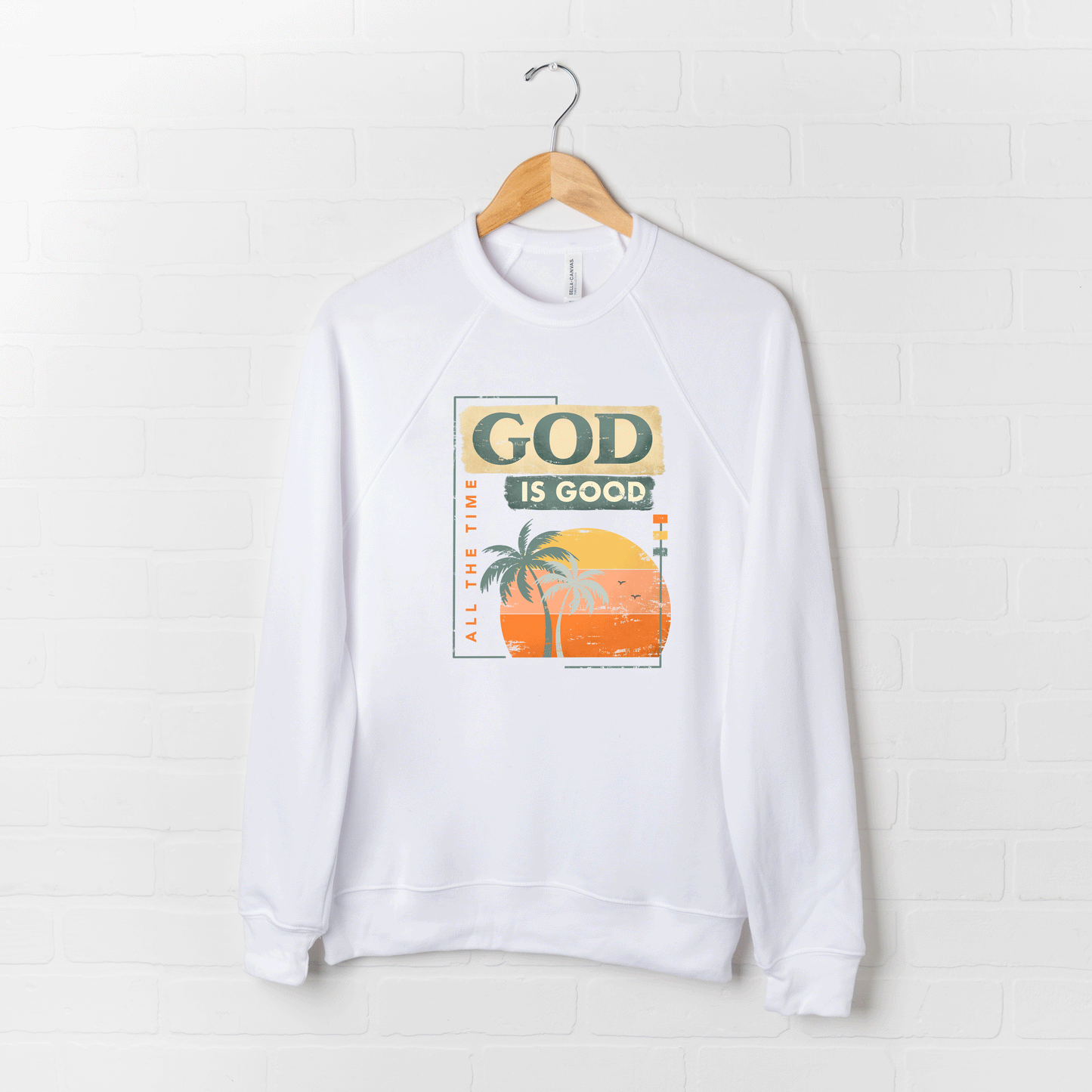 God Is Good Sunset | Bella Canvas Premium Sweatshirt