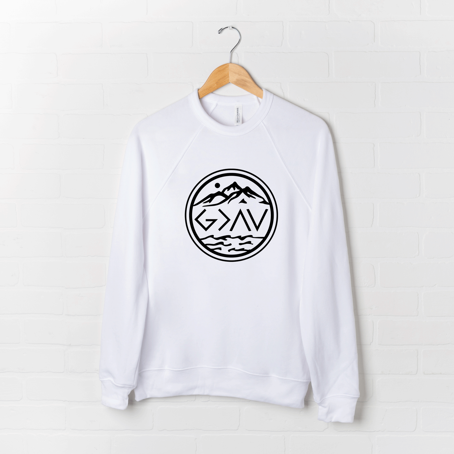 God Is Greater Circle | Bella Canvas Premium Sweatshirt