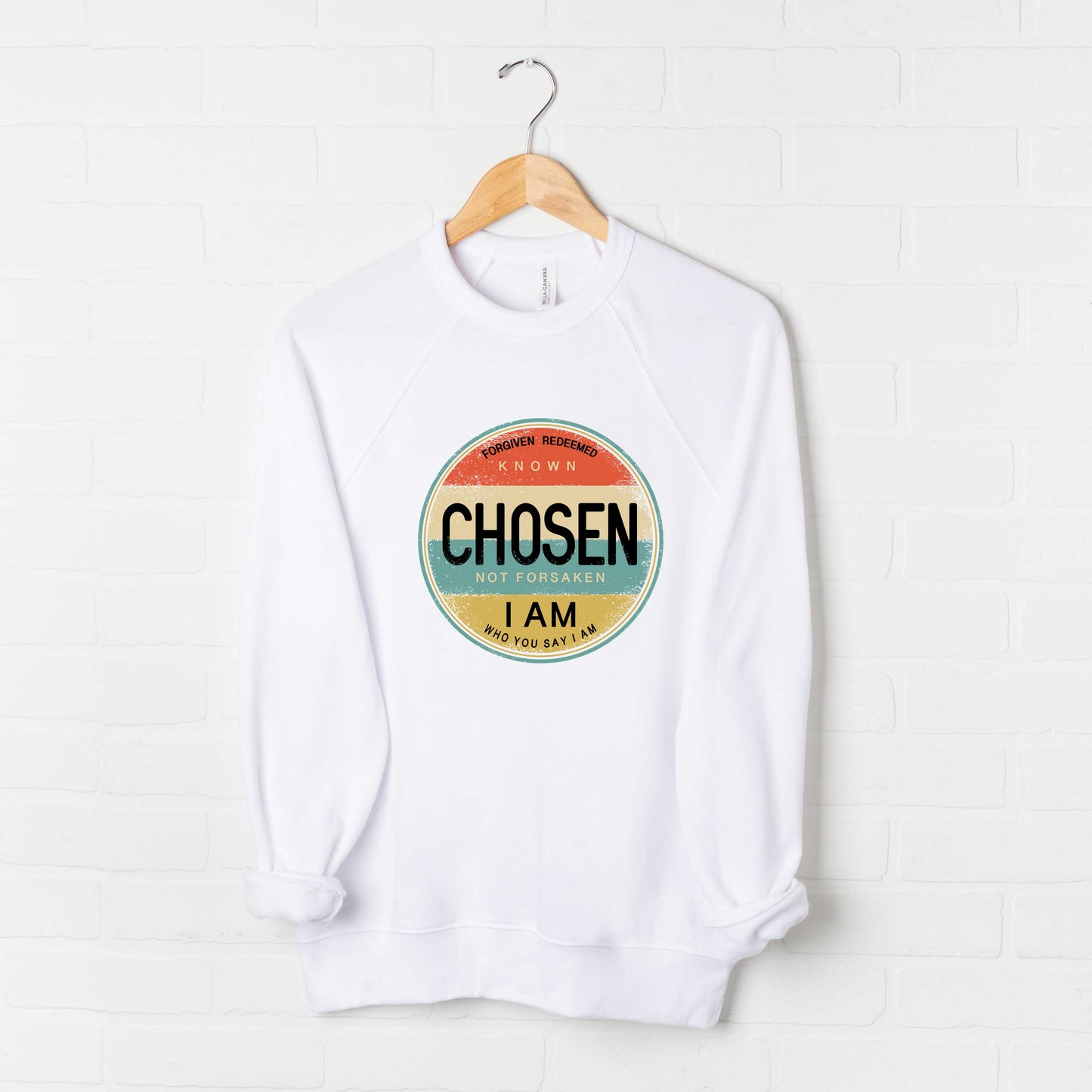 Chosen Not Forsaken Colorful | Bella Canvas Premium Sweatshirt