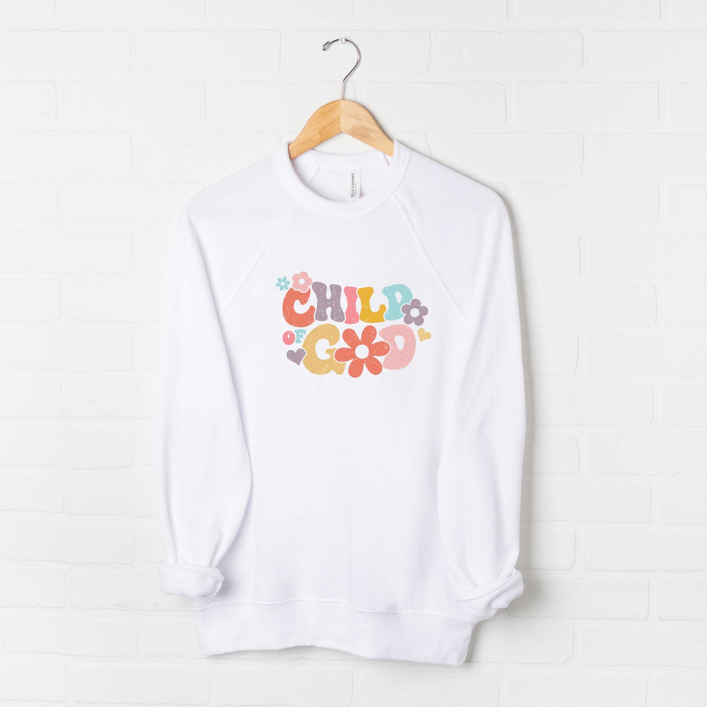 Child Of God Flowers | Bella Canvas Premium Sweatshirt