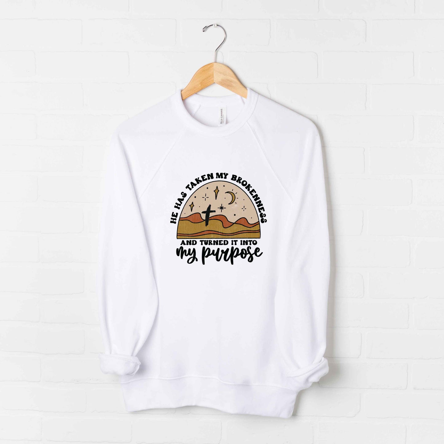 Brokenness To Purpose Desert | Bella Canvas Premium Sweatshirt