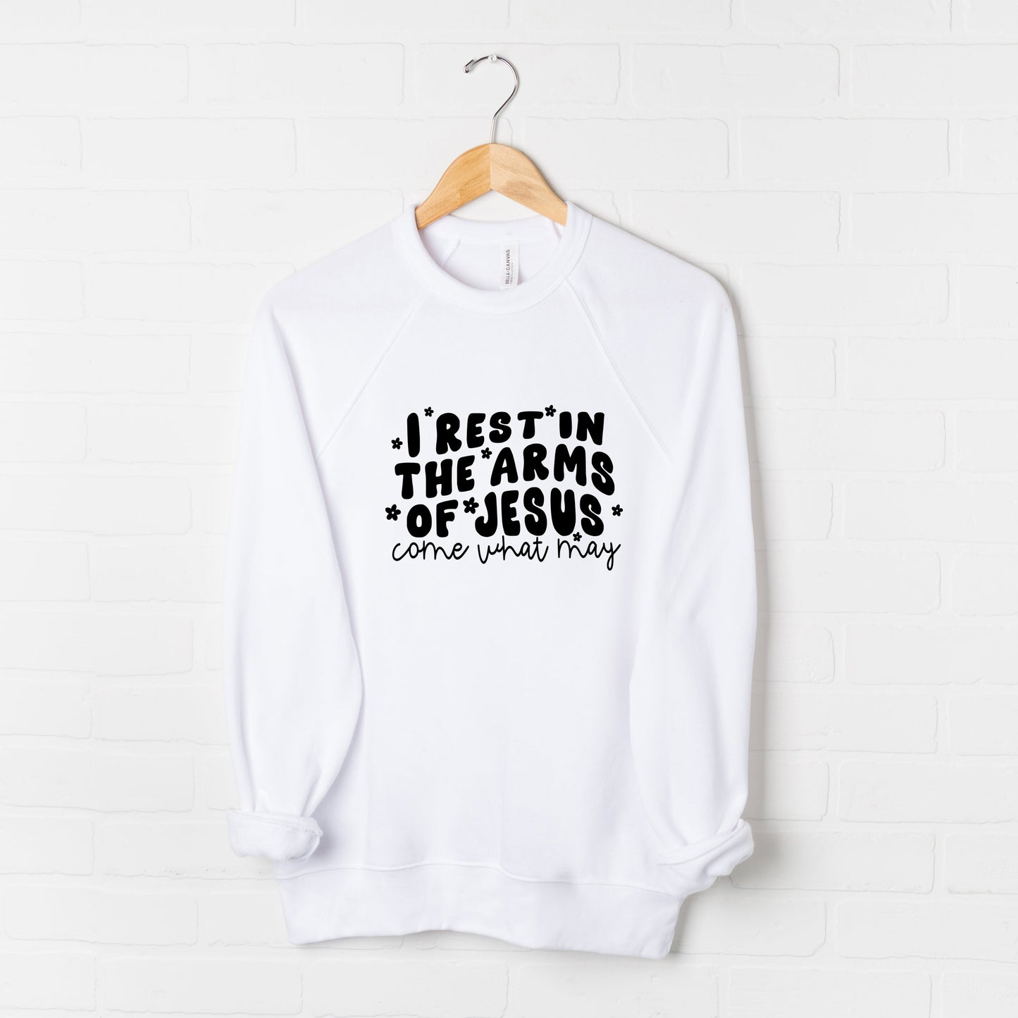 I Rest In The Arms of Jesus | Bella Canvas Premium Sweatshirt