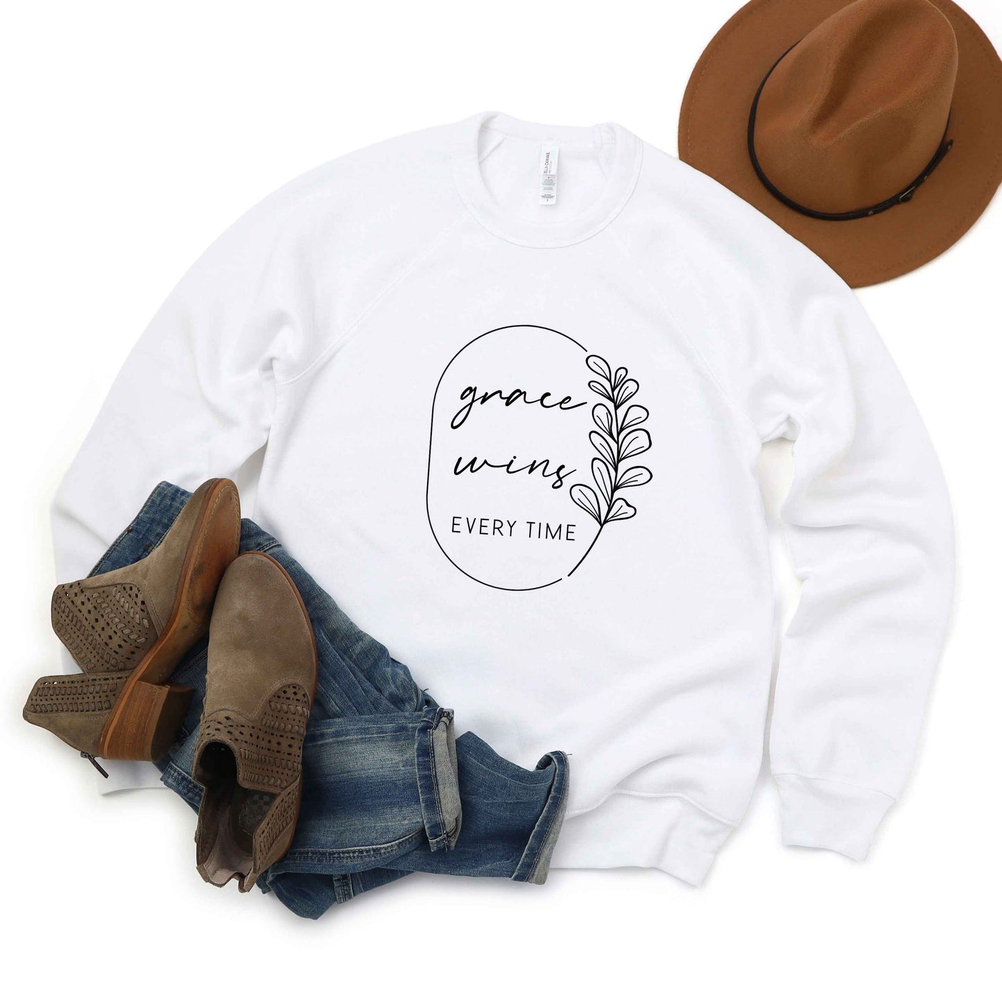 Grace Wins Every Time | Bella Canvas Premium Sweatshirt