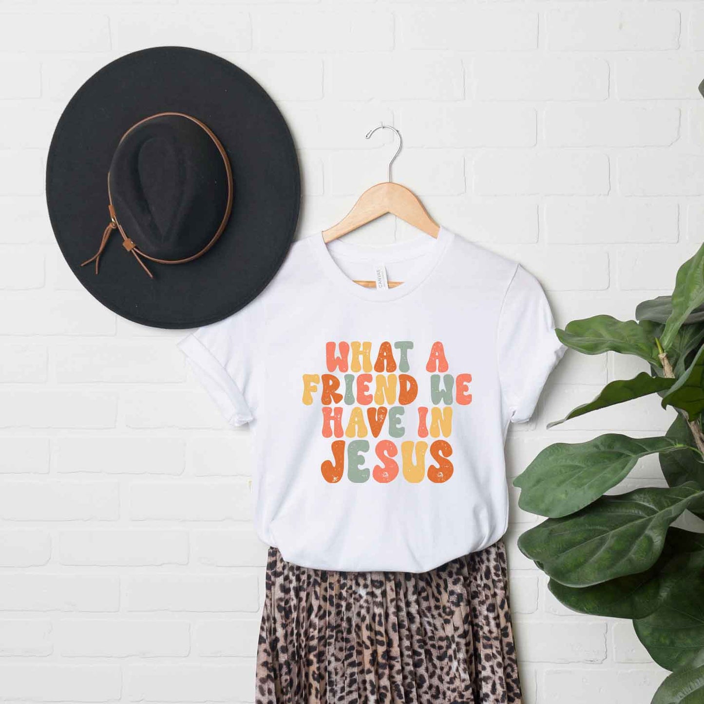 What A Friend We Have In Jesus Colorful | Short Sleeve Crew Neck