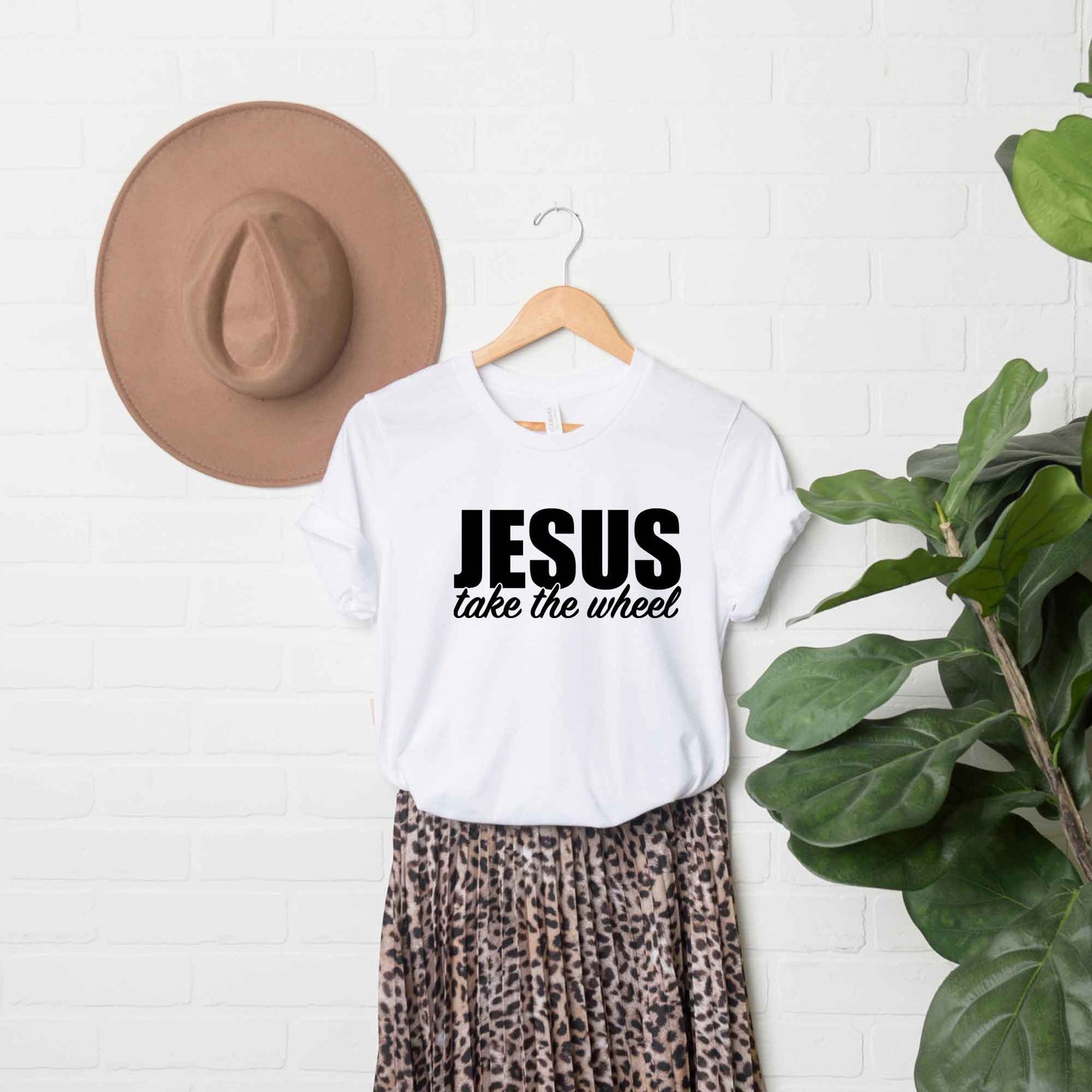 Jesus Take The Wheel | Short Sleeve Crew Neck