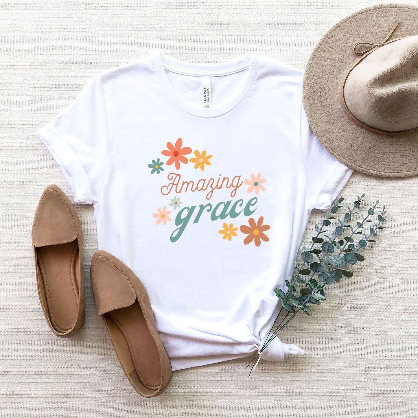 Amazing Grace Flowers | Short Sleeve Crew Neck