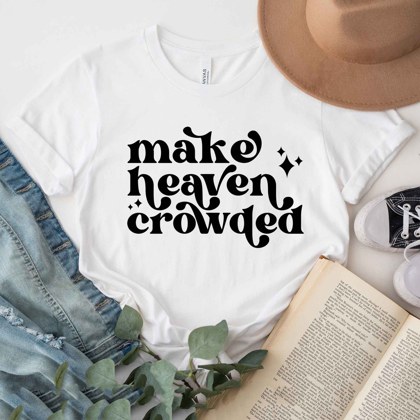 Make Heaven Crowded Stars | Short Sleeve Crew Neck