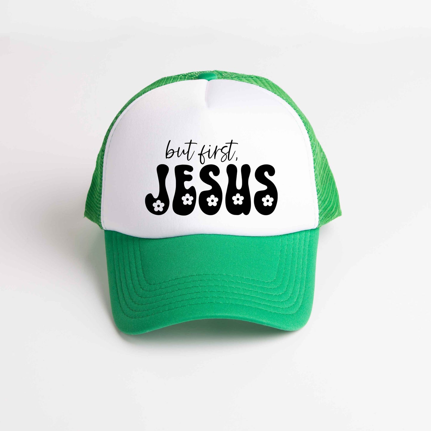 But First Jesus Flowers | Foam Trucker Hat