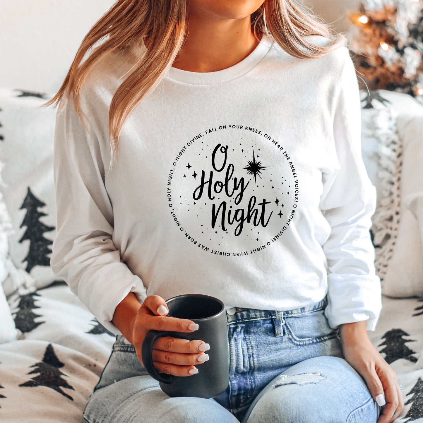 Holy Night Stars | Long Sleeve Crew Neck