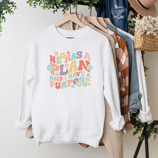 He Has A Plan Flowers | Sweatshirt