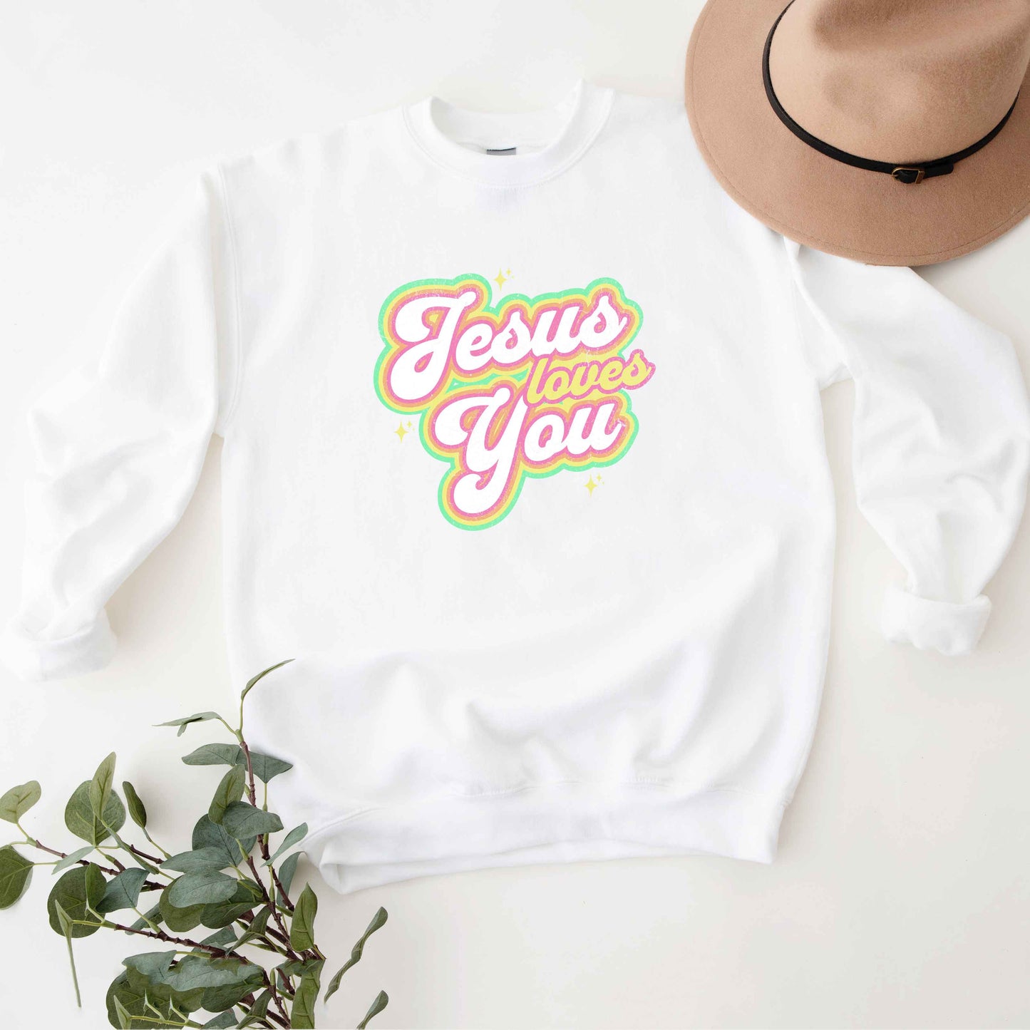 Jesus Loves You Stars | Sweatshirt