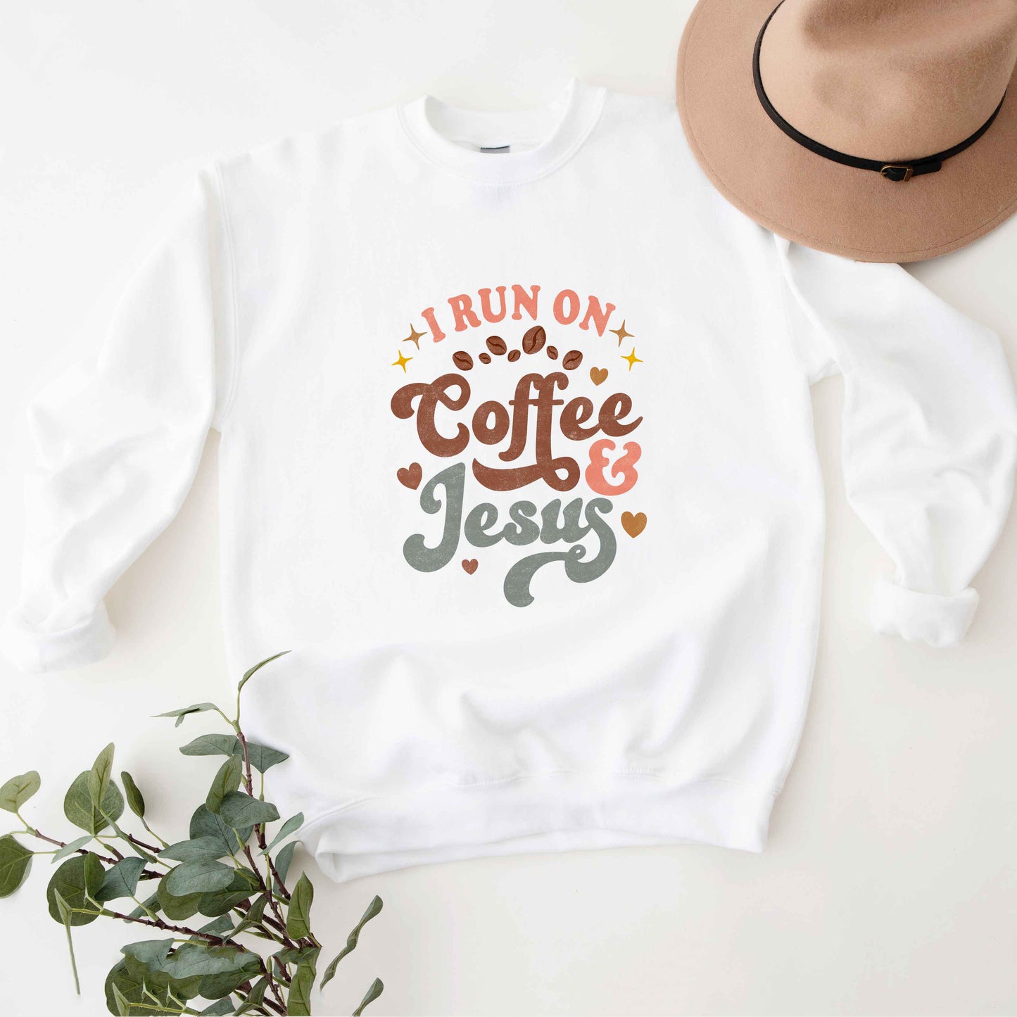 Coffee and Jesus Colorful | Sweatshirt