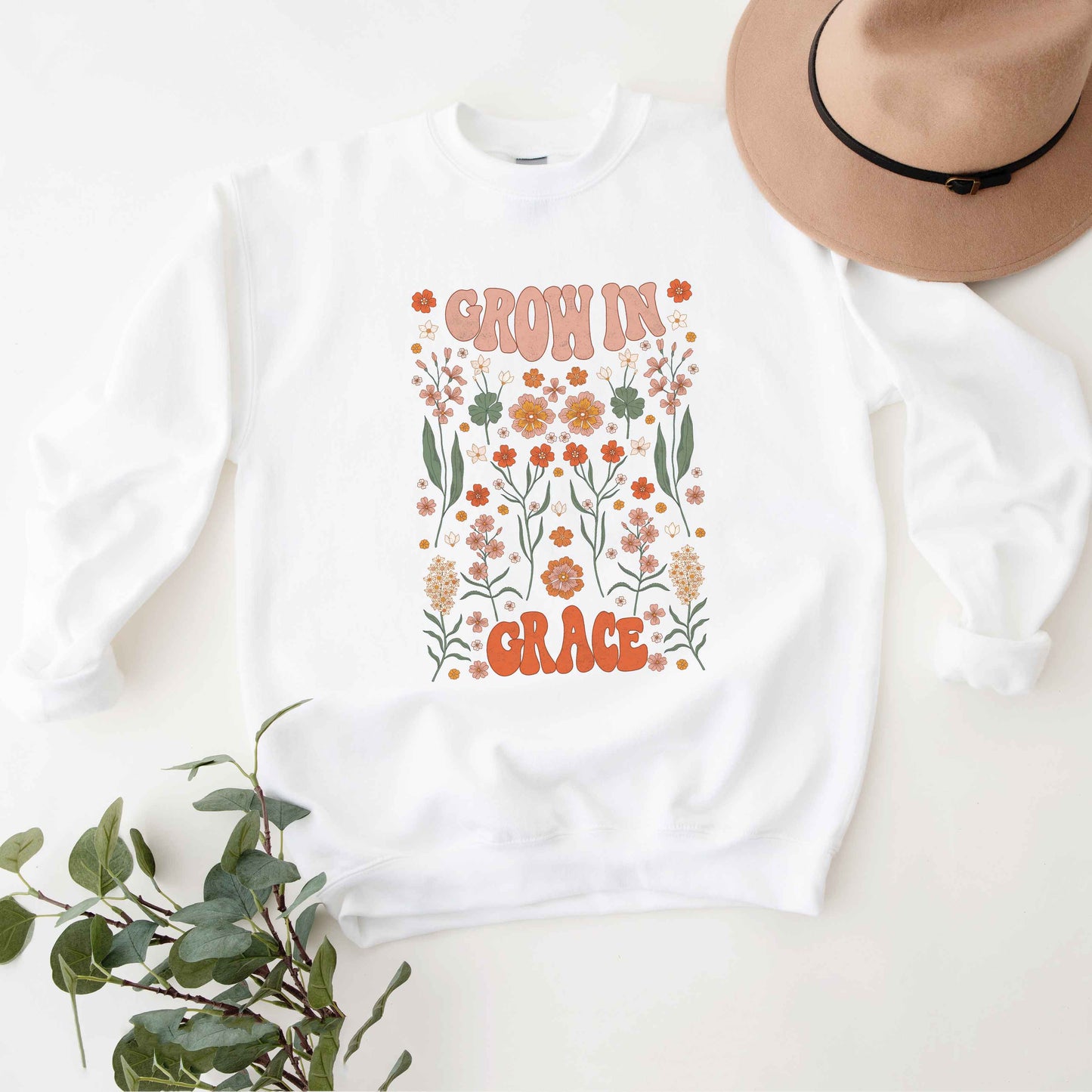 Grow in Grace Leaves | Sweatshirt