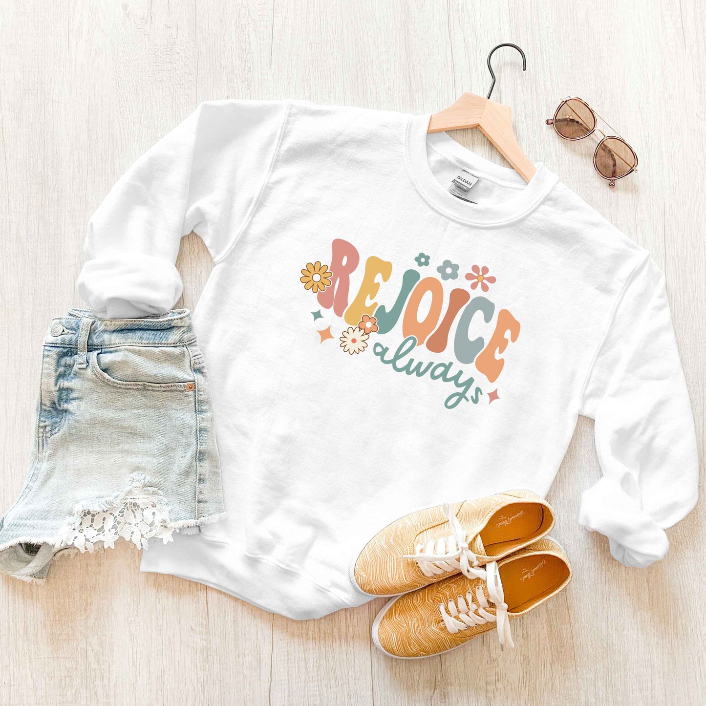 Rejoice Always Flowers | Sweatshirt