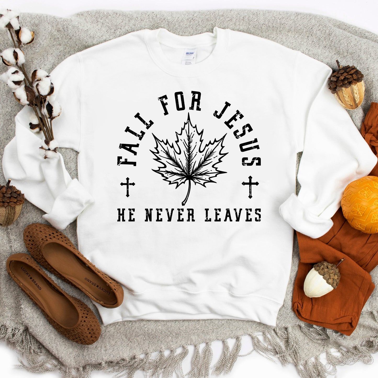 Fall For Jesus Leaf | Sweatshirt